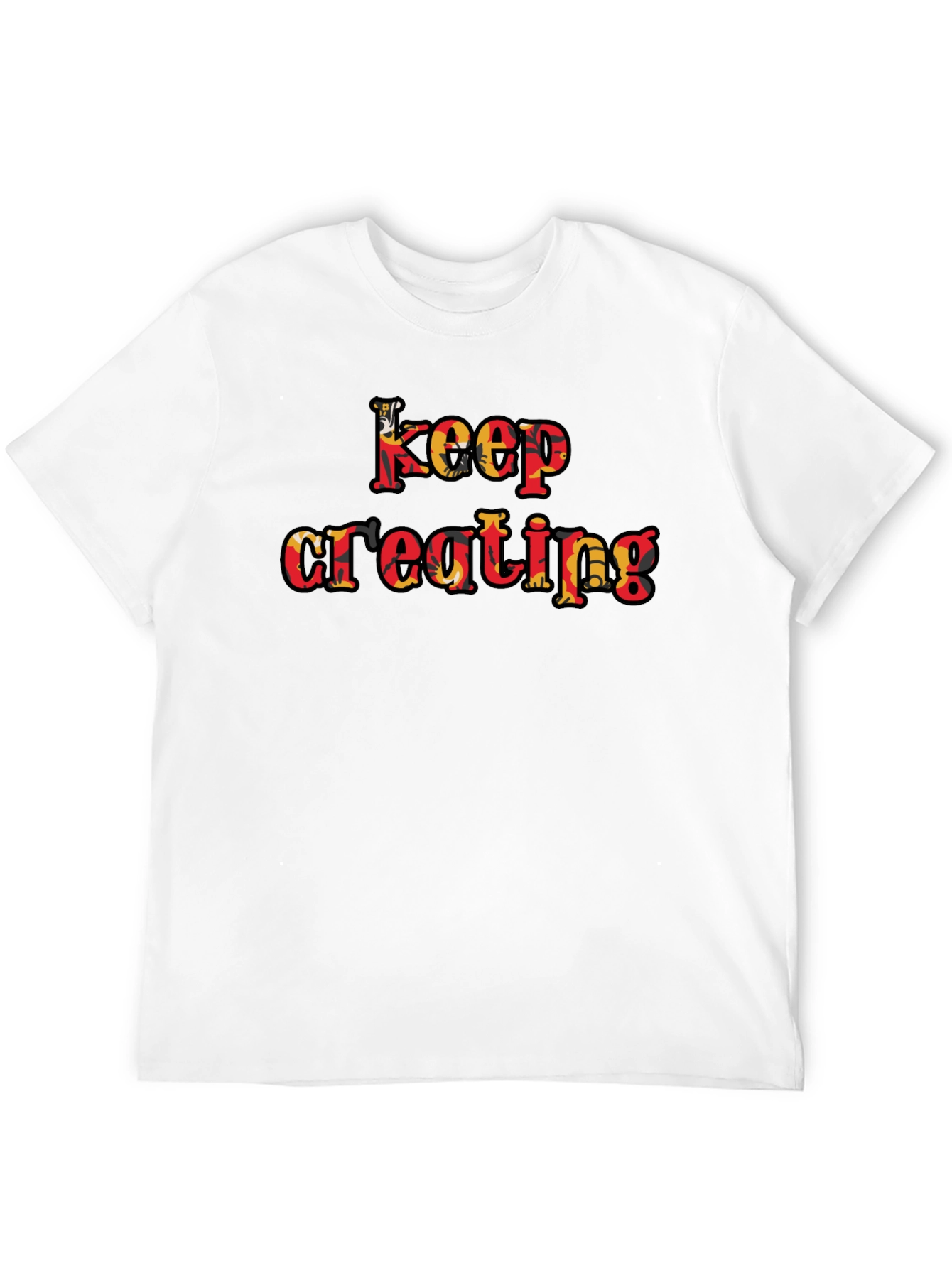 Black Keep Creating Graphic T-Shirt - Black view 12