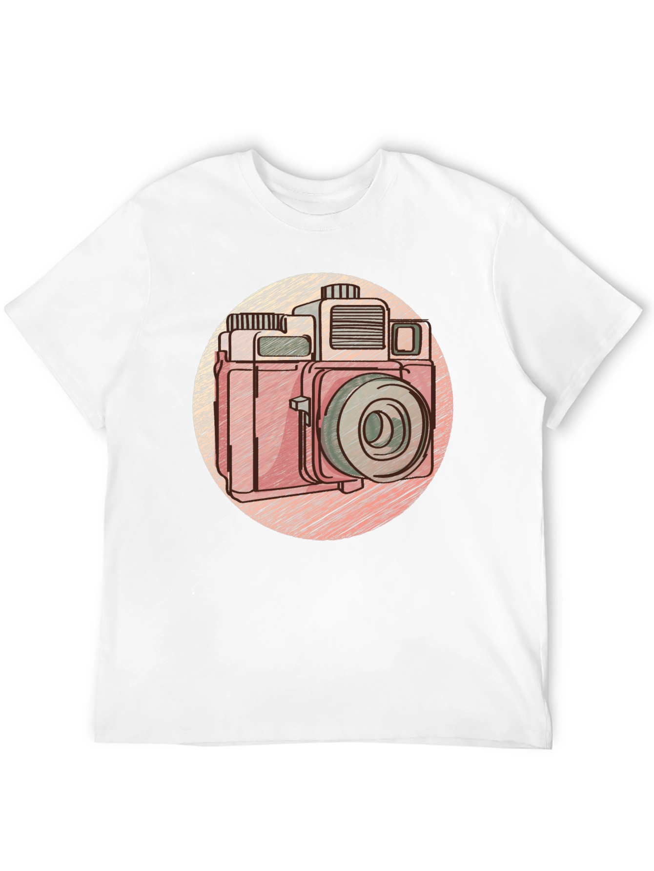 Black Retro Camera Graphic Tee - Vintage Style T-Shirt view 12