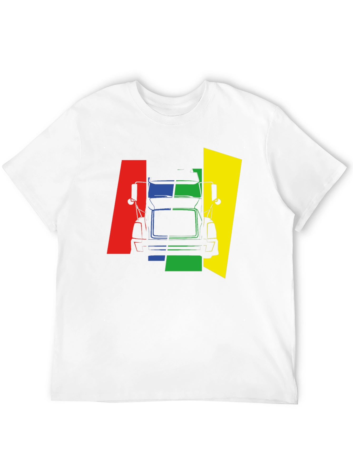 Black Truck Graphic Tee - Bold Color Block Design view 12