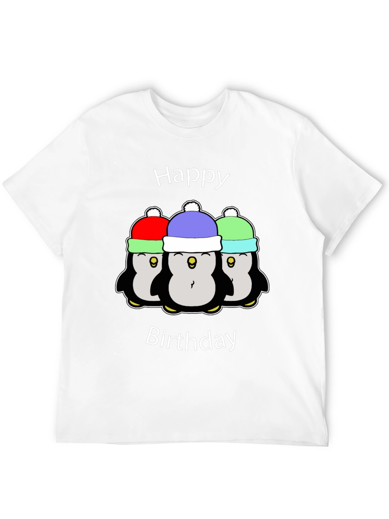 Black Penguin Birthday T-Shirt - Fun Party Tee view 12