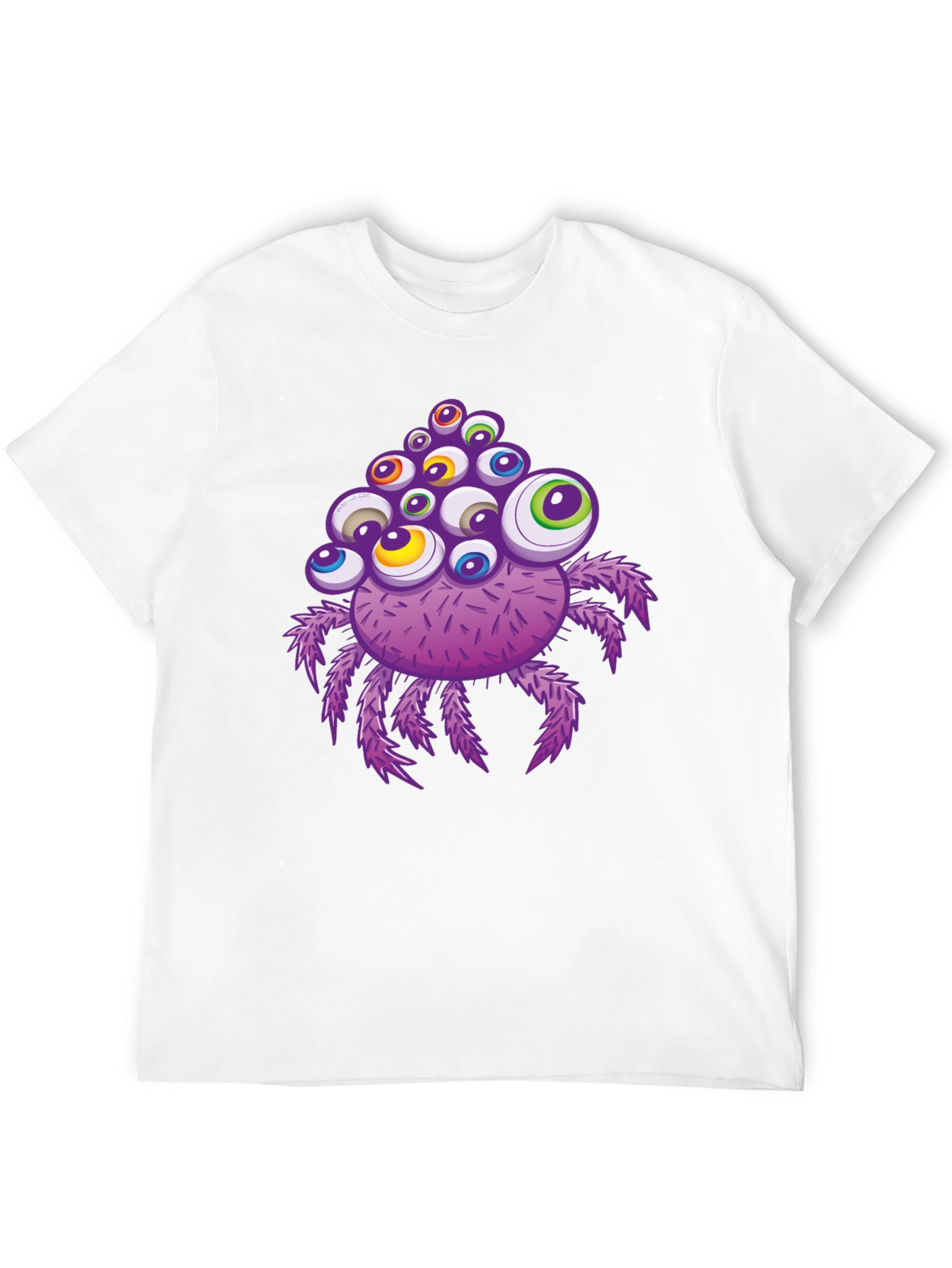 Black Eye-Catching Spider Graphic T-Shirt view 12