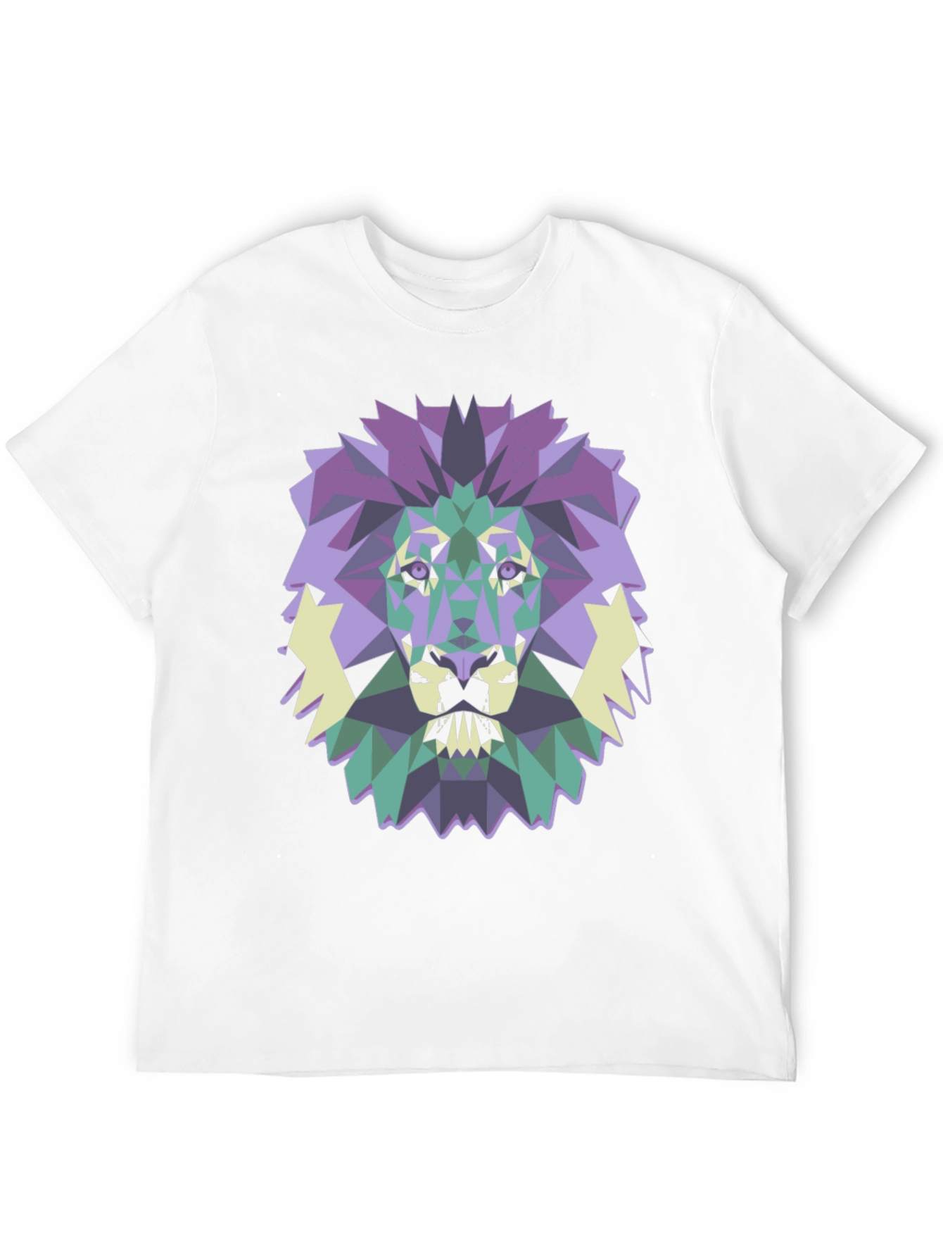 Black Geometric Lion Graphic Tee - Modern Style view 12