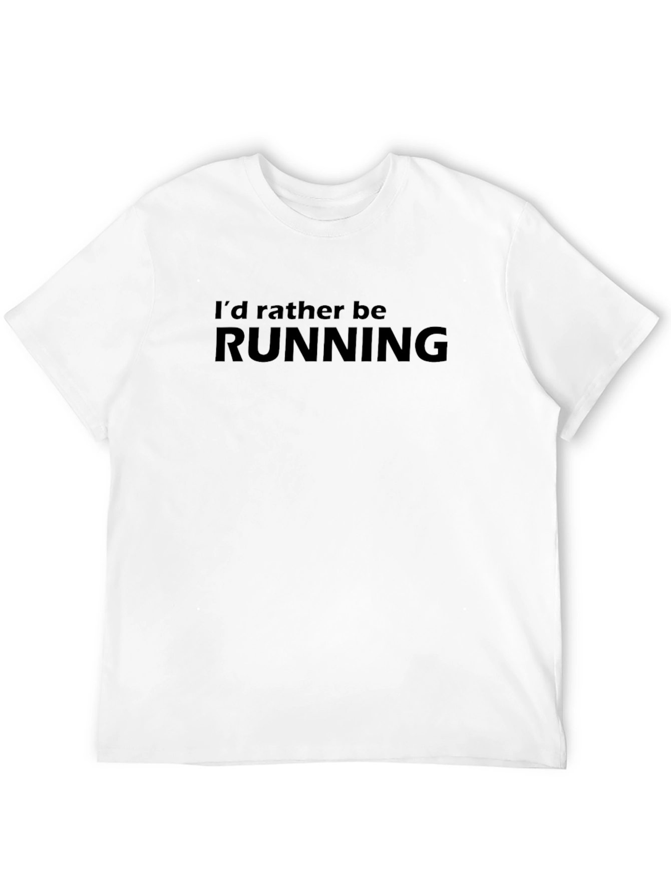 Black I'd Rather Be Running T-Shirt - Soft Cotton Comfort view 12