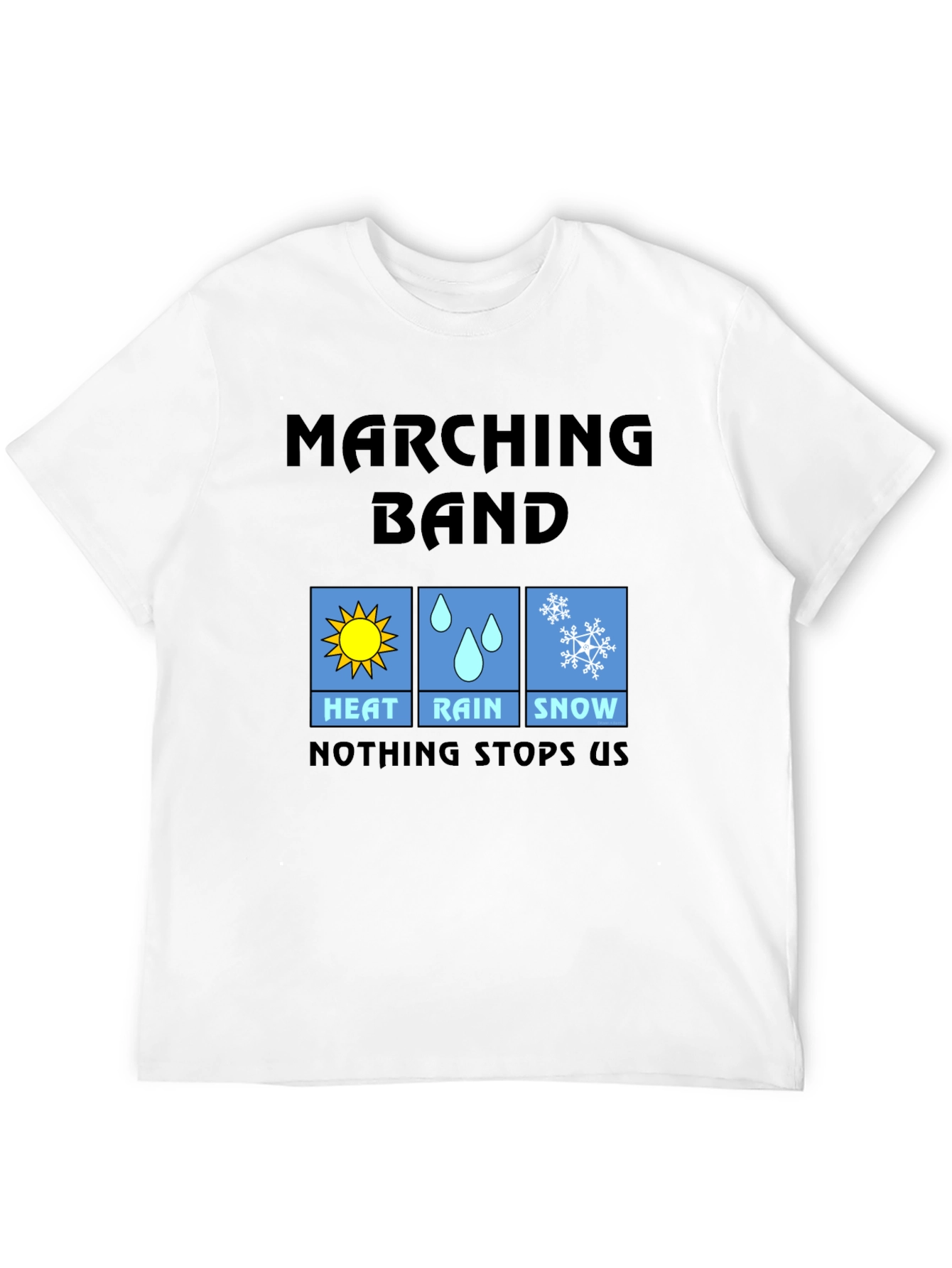 Black Marching Band Weather T-Shirt view 12