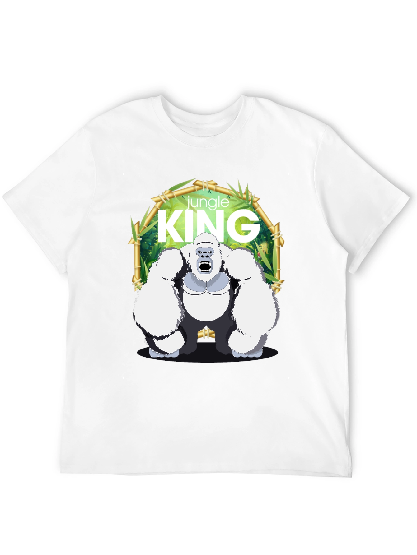 Black Jungle King Gorilla Graphic T-Shirt view 12