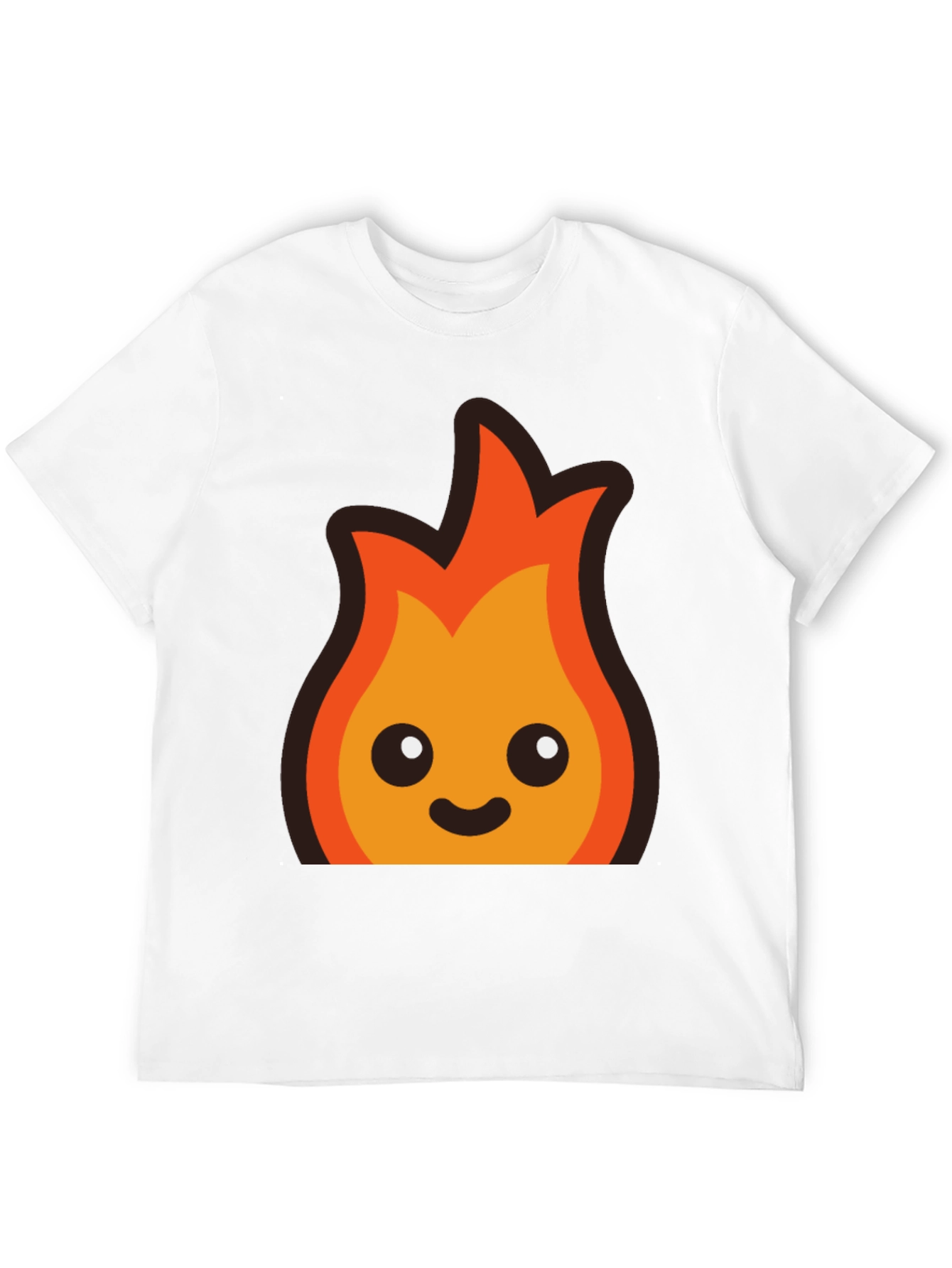 Black Cute Flame Graphic Black T-Shirt view 12