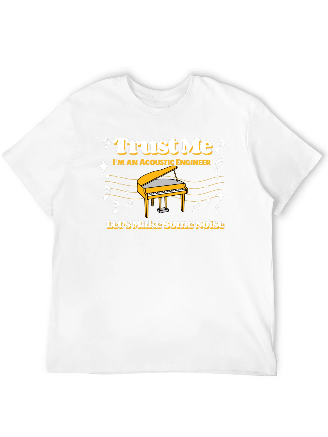 Black Trust Me Acoustic Engineer Piano T-Shirt view 12