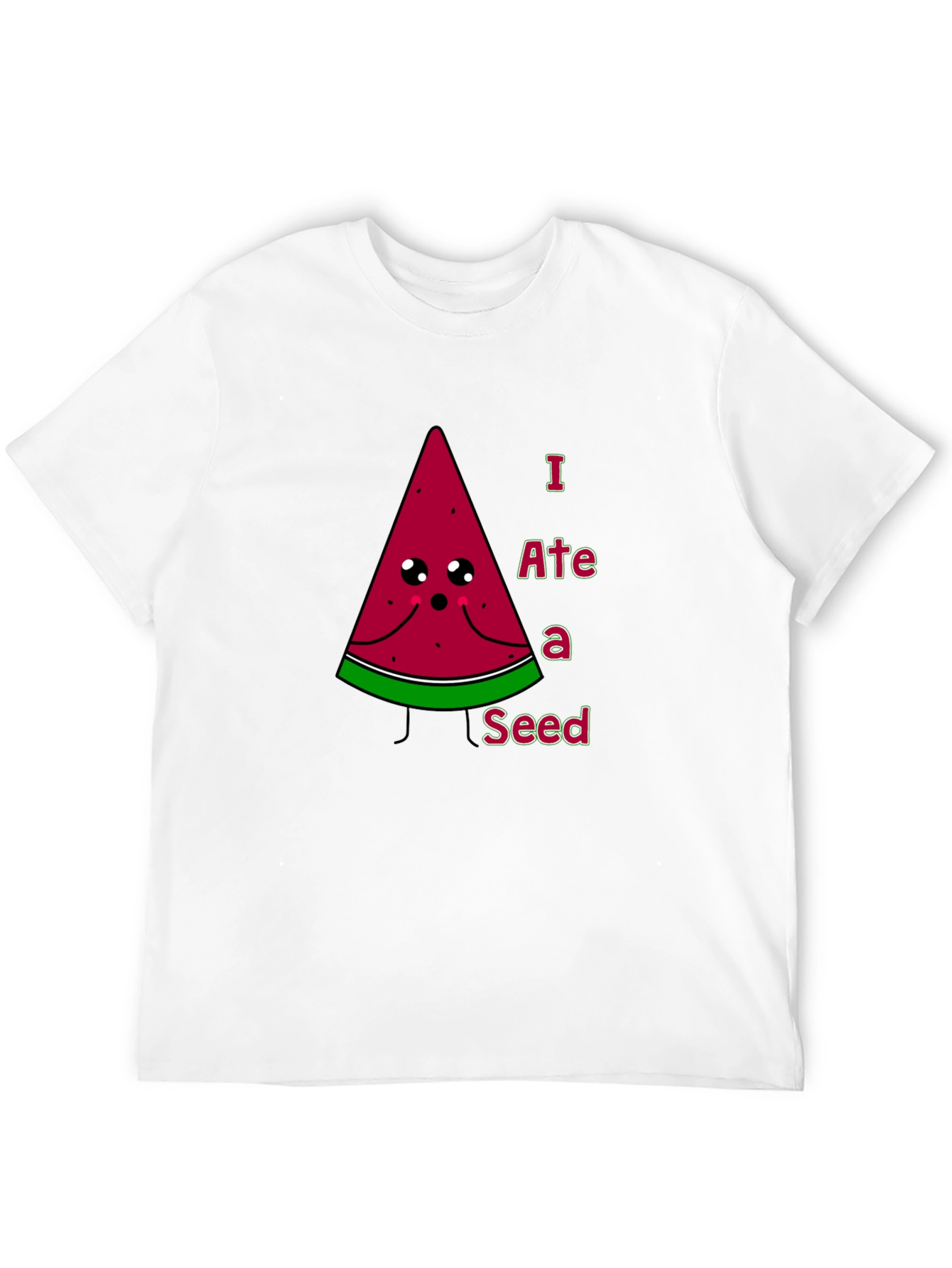 Black Funny Watermelon Seed T-Shirt view 12