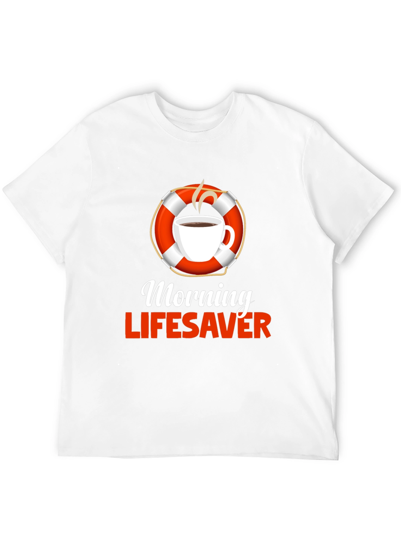 Black Morning Lifesaver T-Shirt - Coffee Lover Rescue Tee view 12