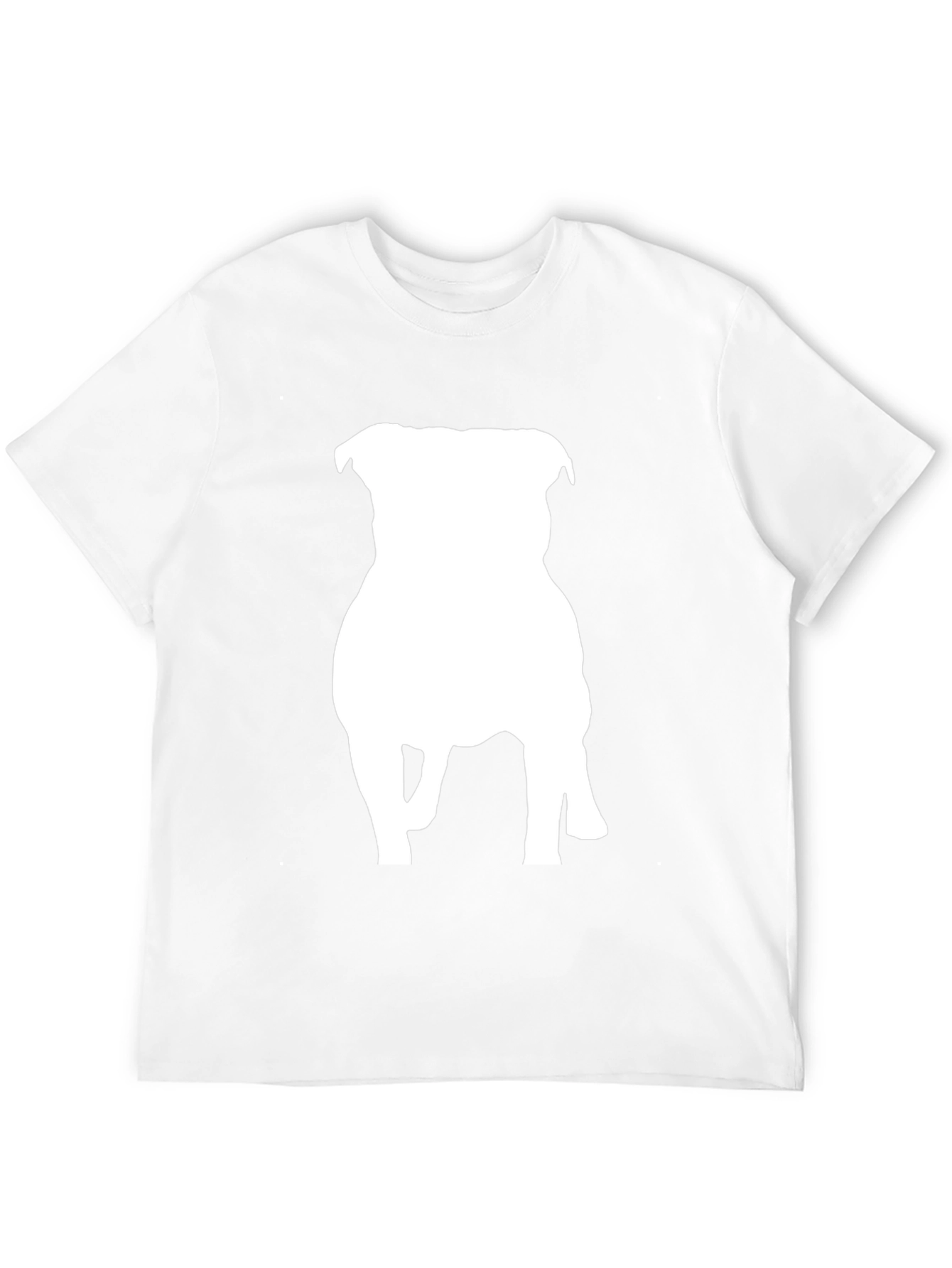Black Dog Silhouette T-Shirt - Black Cotton Blend Crew Neck Tee view 12