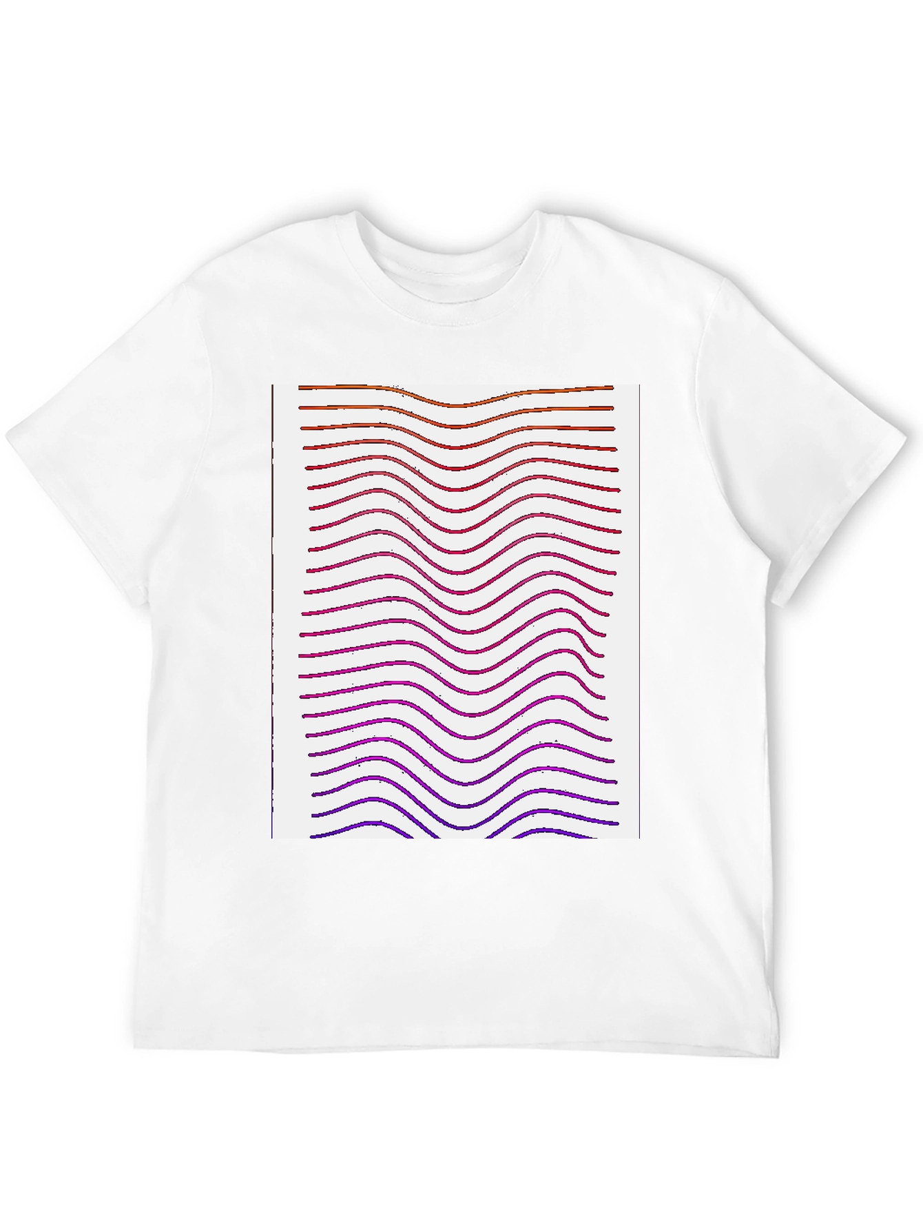Black Abstract Wave Pattern Tee view 12