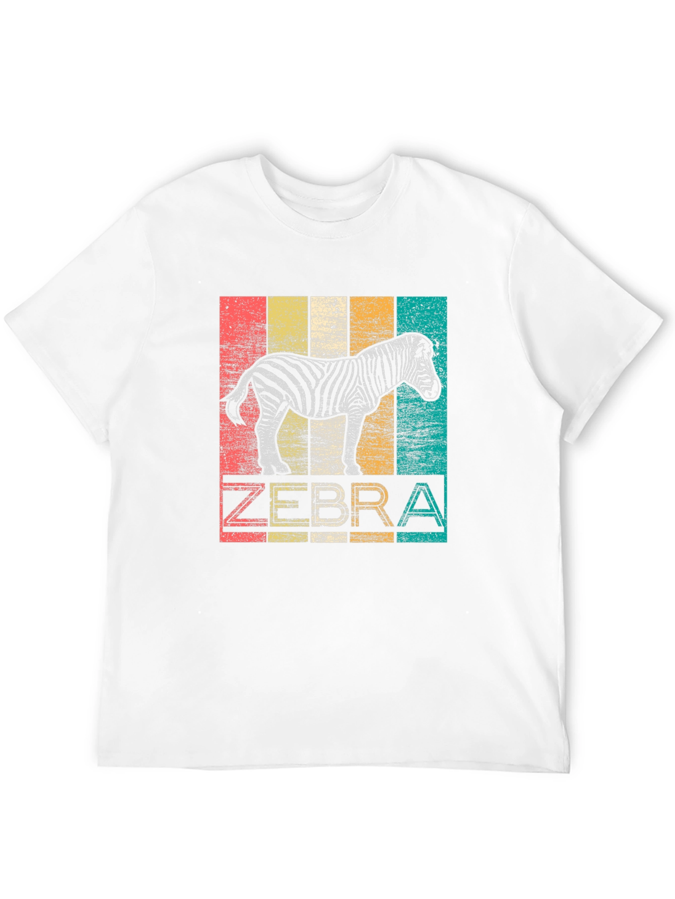 Black Retro Zebra T-Shirt - Vintage Animal Tee view 12