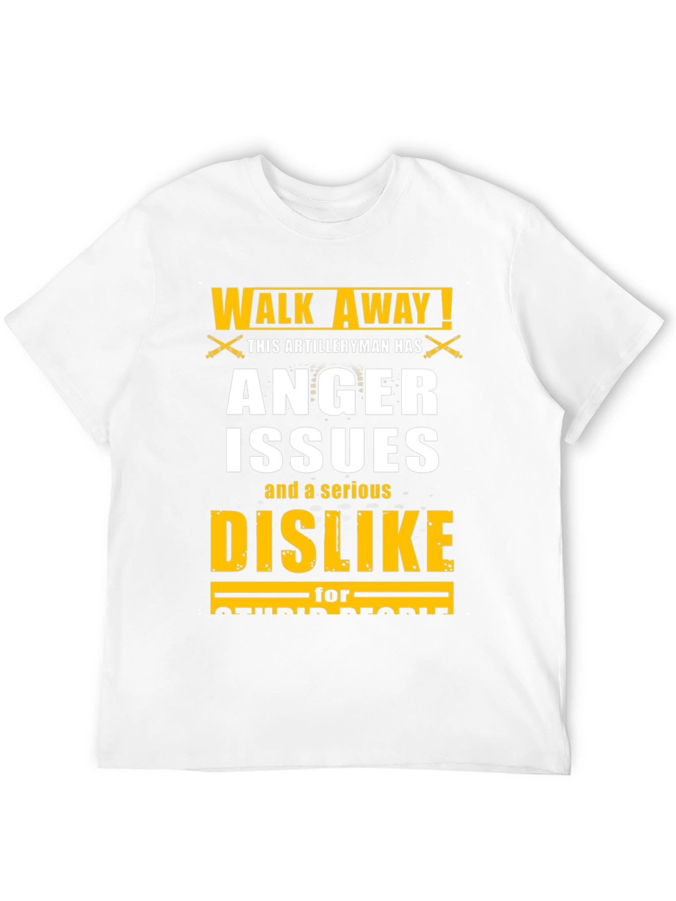 Black Walk Away Artilleryman Anger Issues T-Shirt view 12