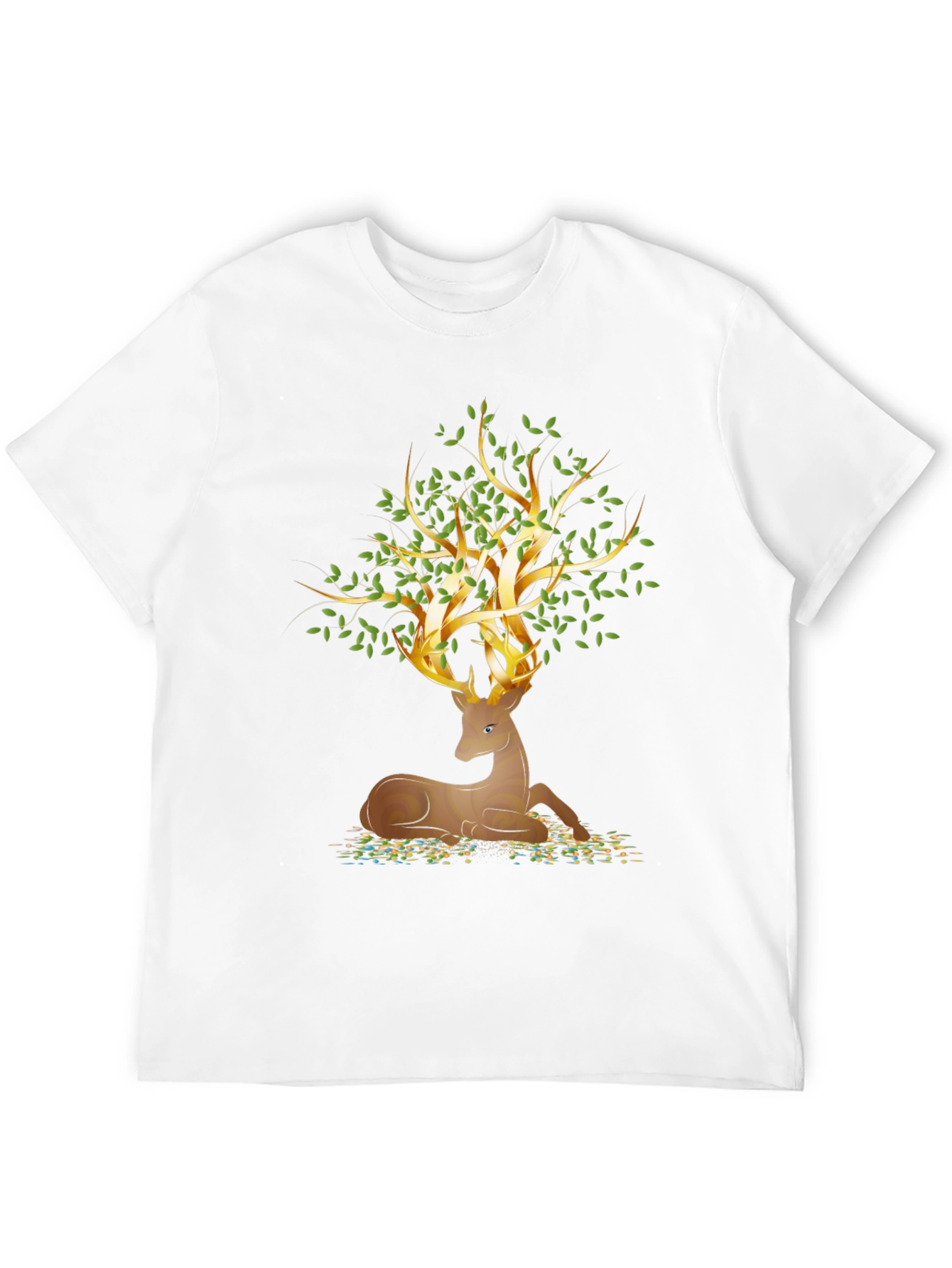 Black Deer Tree Graphic Tee - Nature Inspired Style view 12
