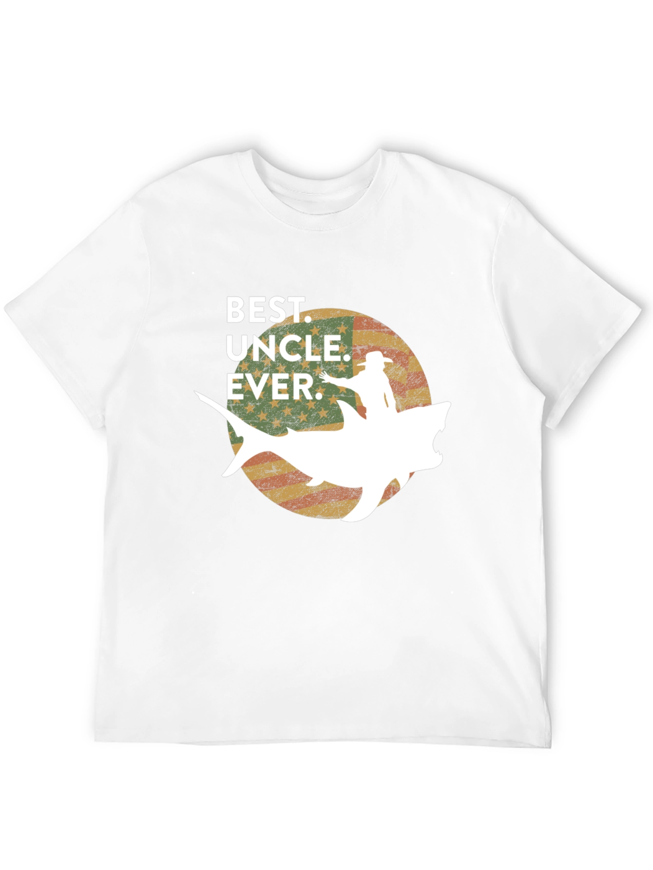 Black Best Uncle Ever Shark T-Shirt view 12