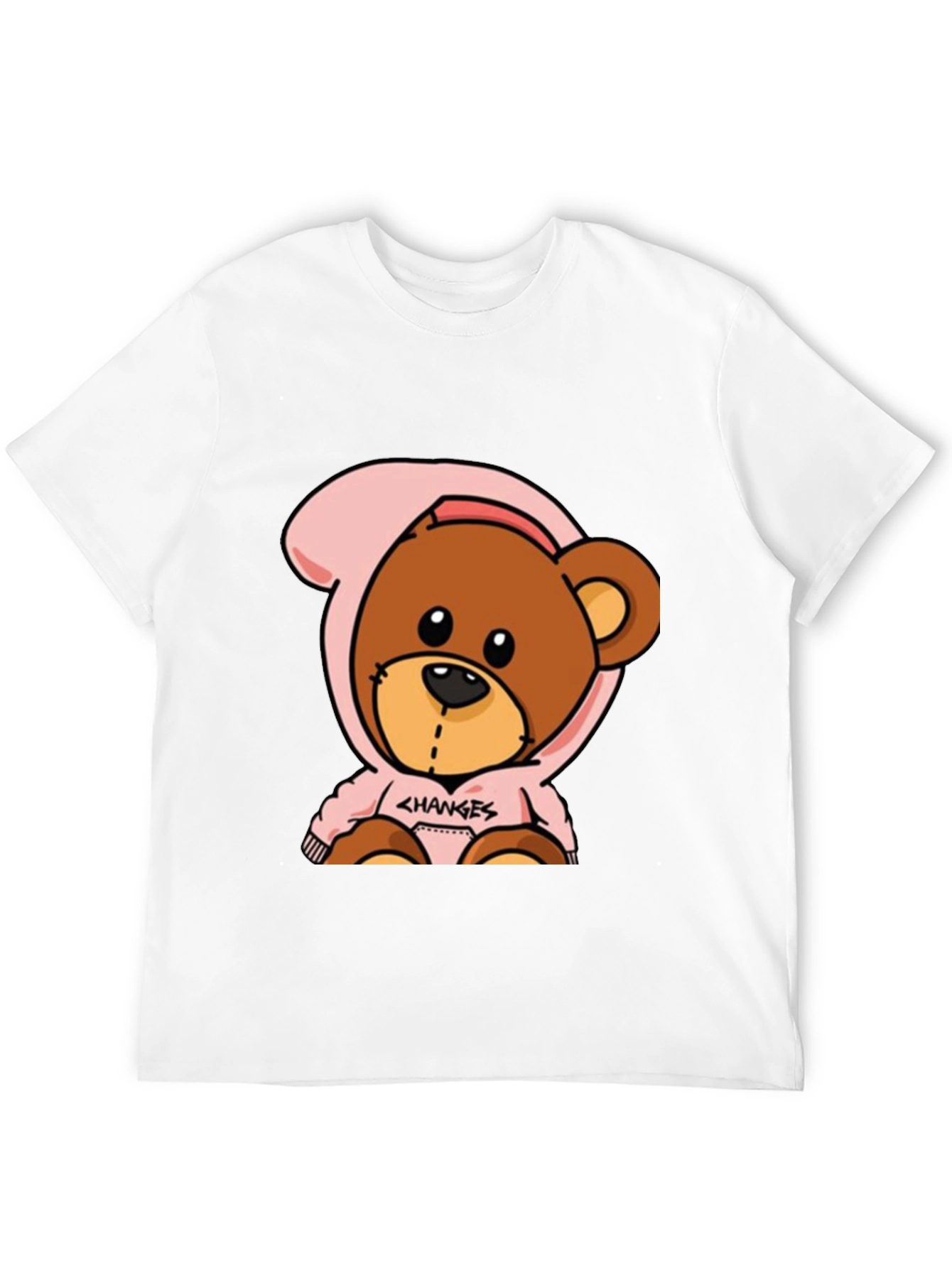 Black Cartoon Bear Graphic Tee view 12