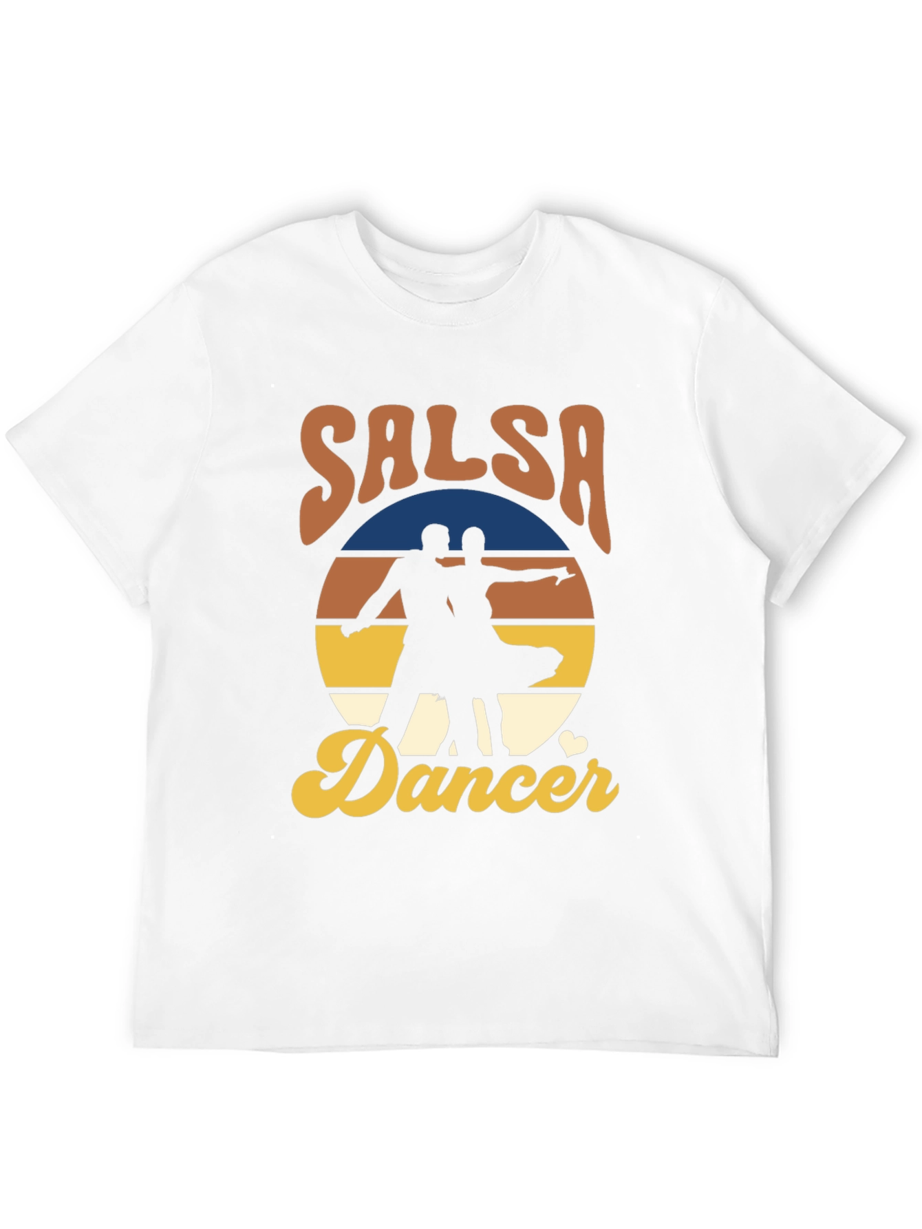 Black Salsa Dancer Retro T-Shirt - Dance the Night Away! view 12