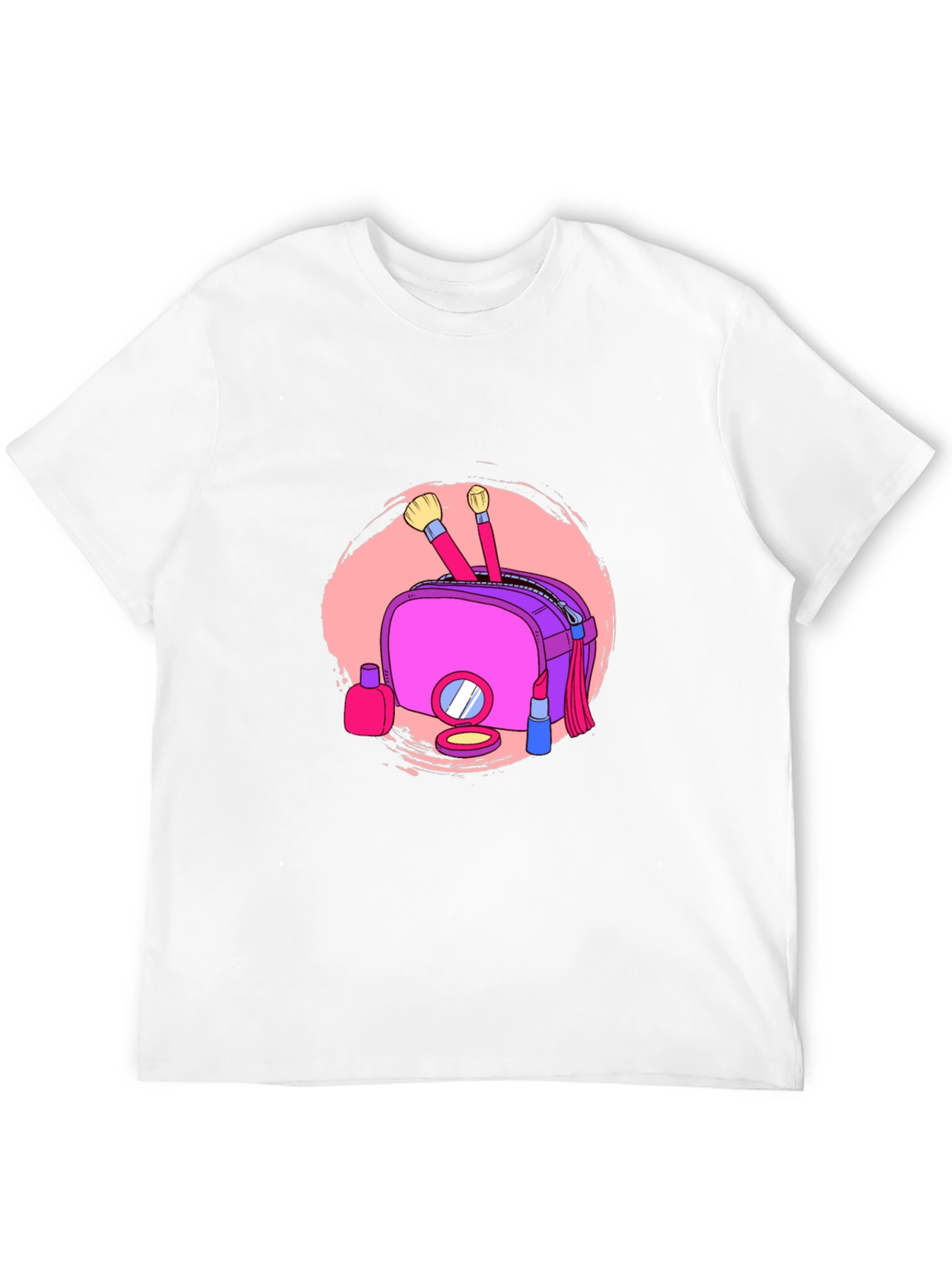 Black Makeup Bag Graphic Tee - Stylish Black T-Shirt view 12