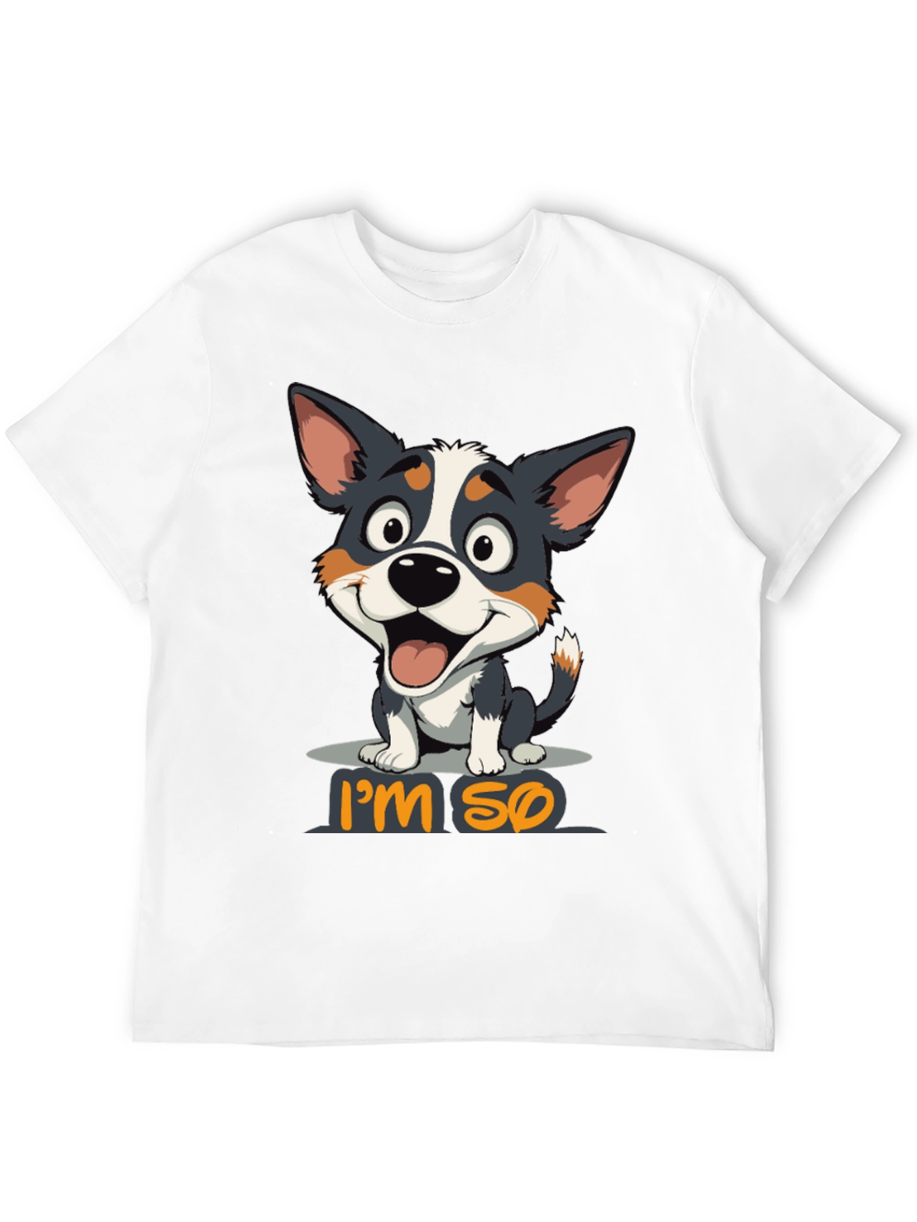 Black I'm So Happy Dog Graphic T-Shirt view 12