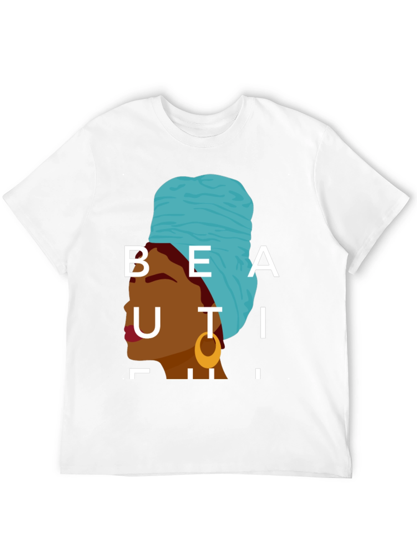 Black Beautiful Woman Graphic Tee - Stylish Black T-Shirt view 12