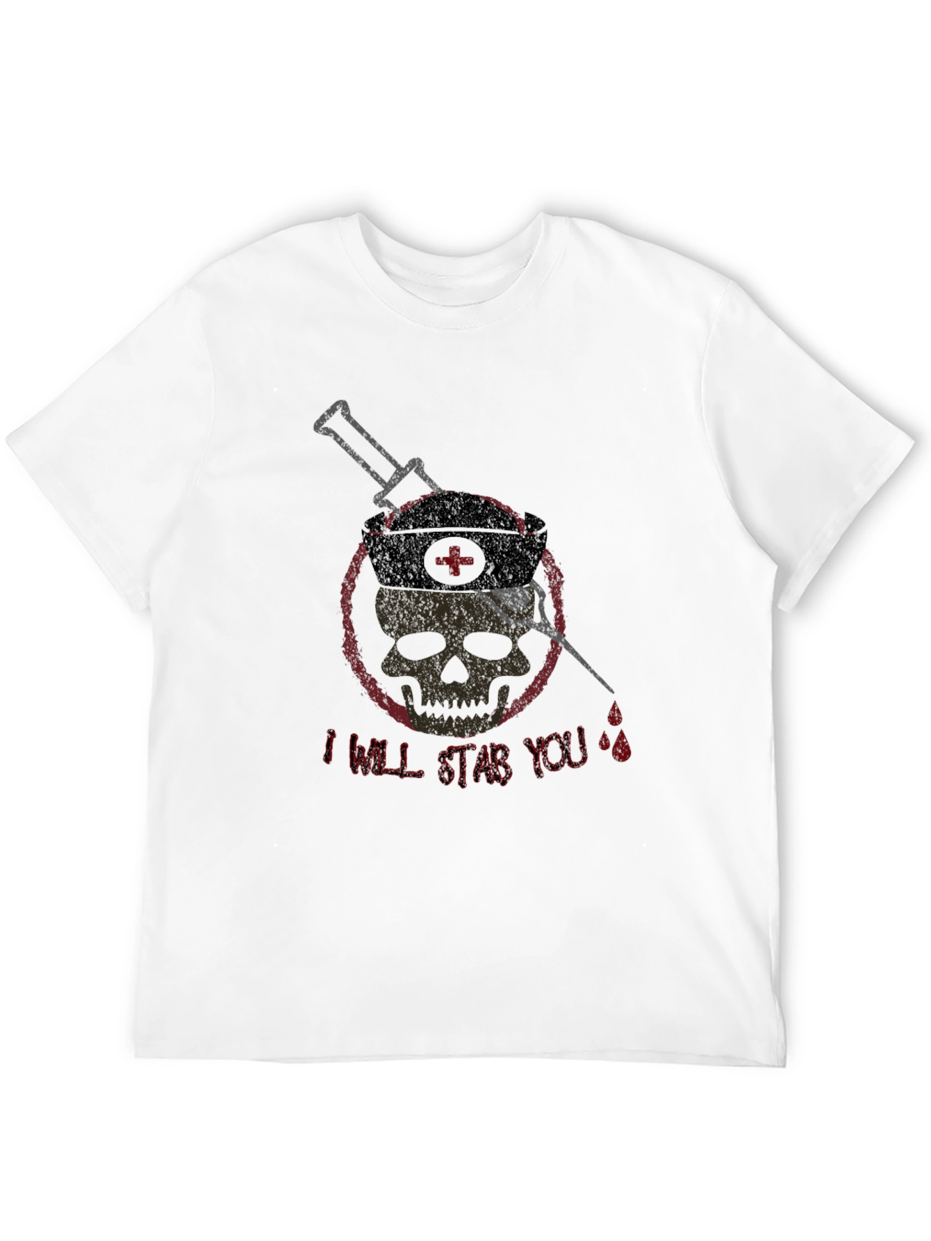 Black I Will Stab You Graphic Tee - Unisex Black T-Shirt view 12