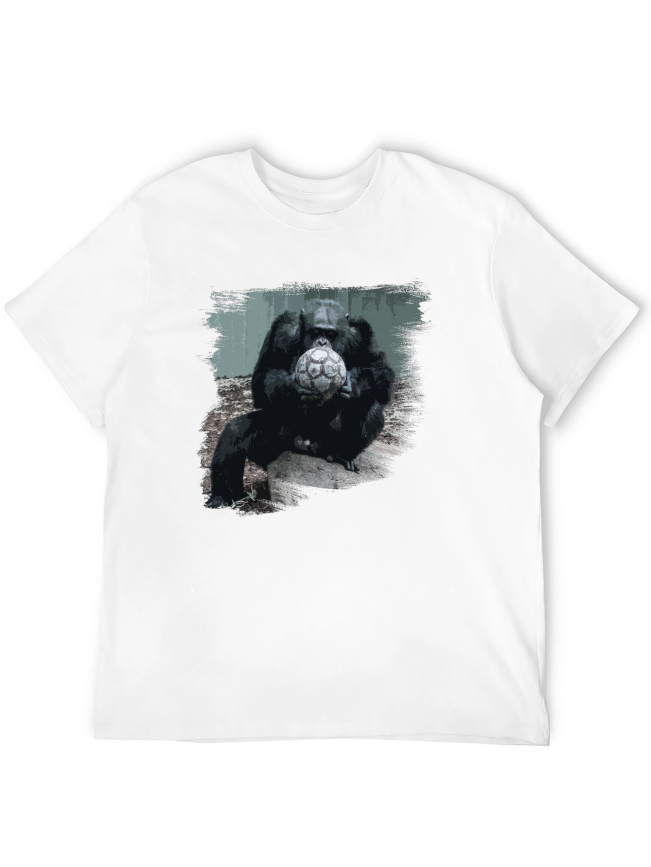 Black Gorilla Soccer T-Shirt - Unique Graphic Tee view 12
