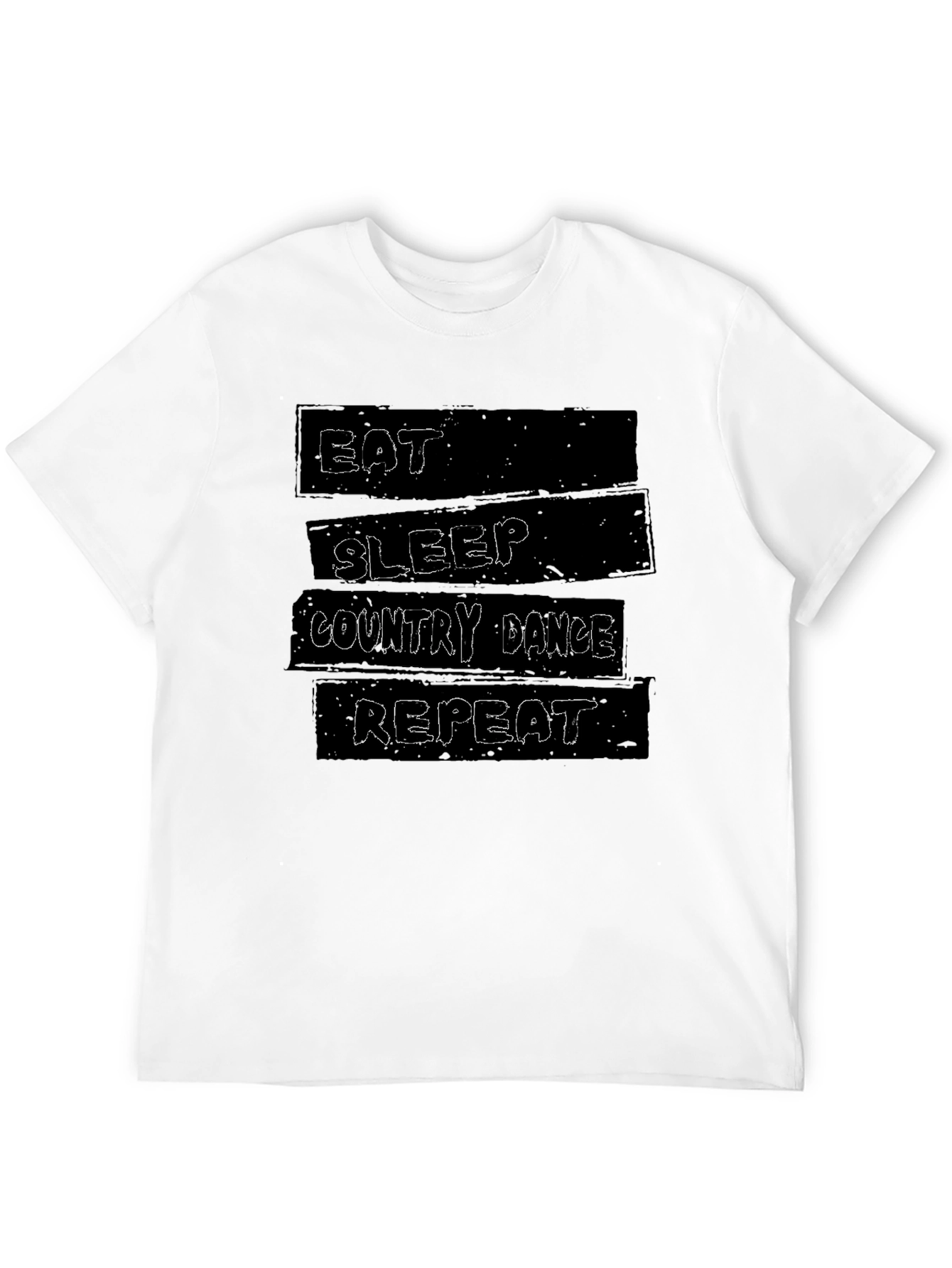 Black Eat Sleep Country Dance Repeat T-Shirt view 12