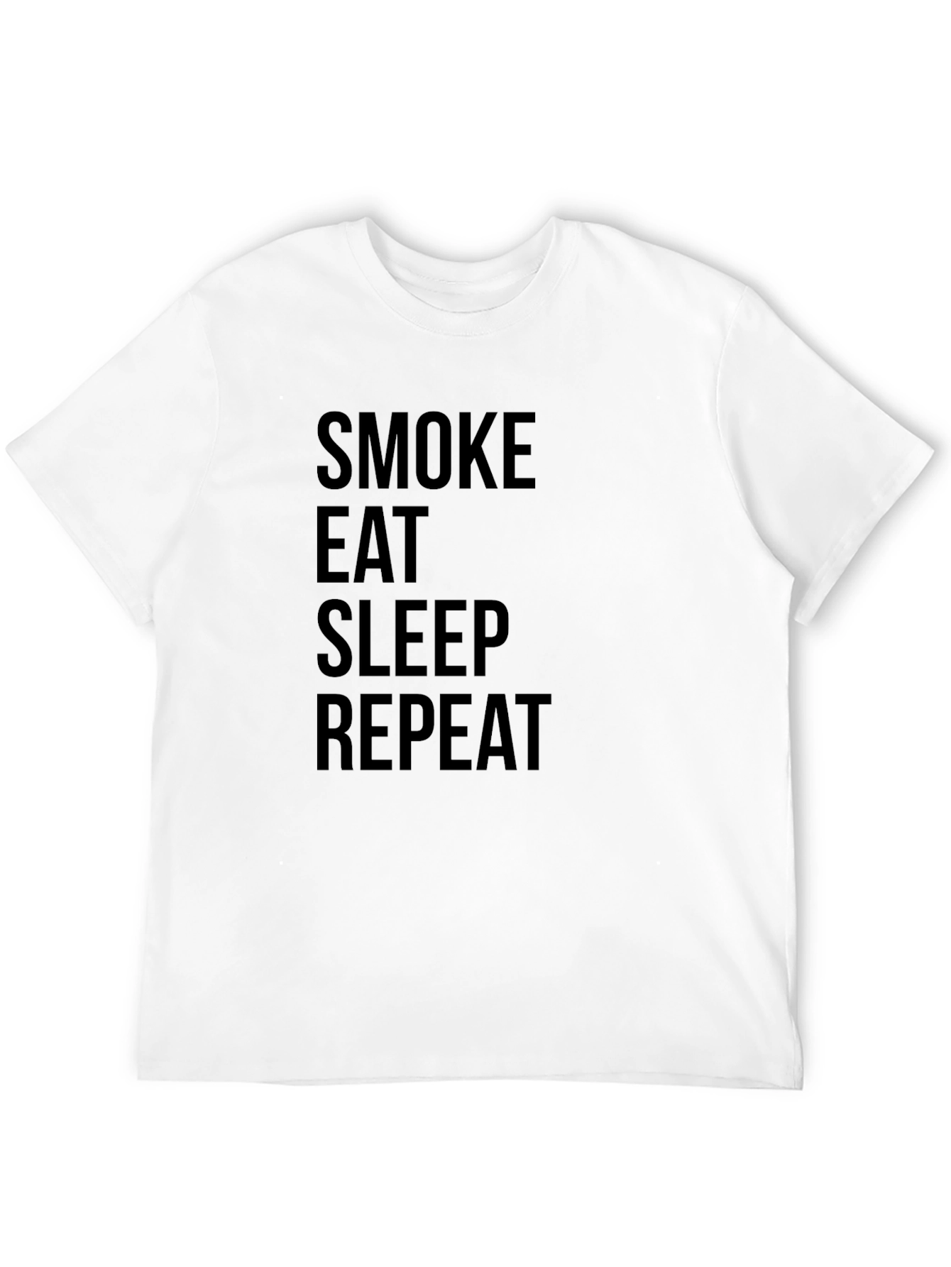 Black Smoke Eat Sleep Repeat Graphic Tee view 12