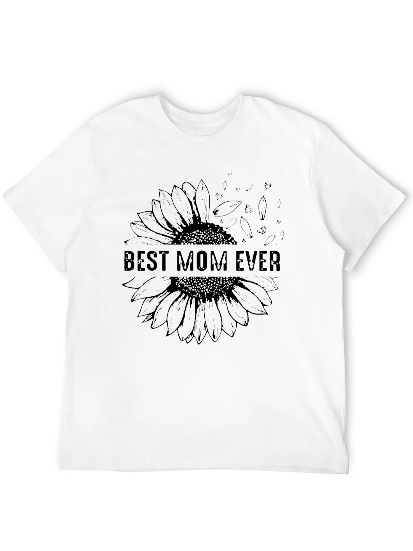 Black Best Mom Ever Sunflower Graphic T-Shirt view 12