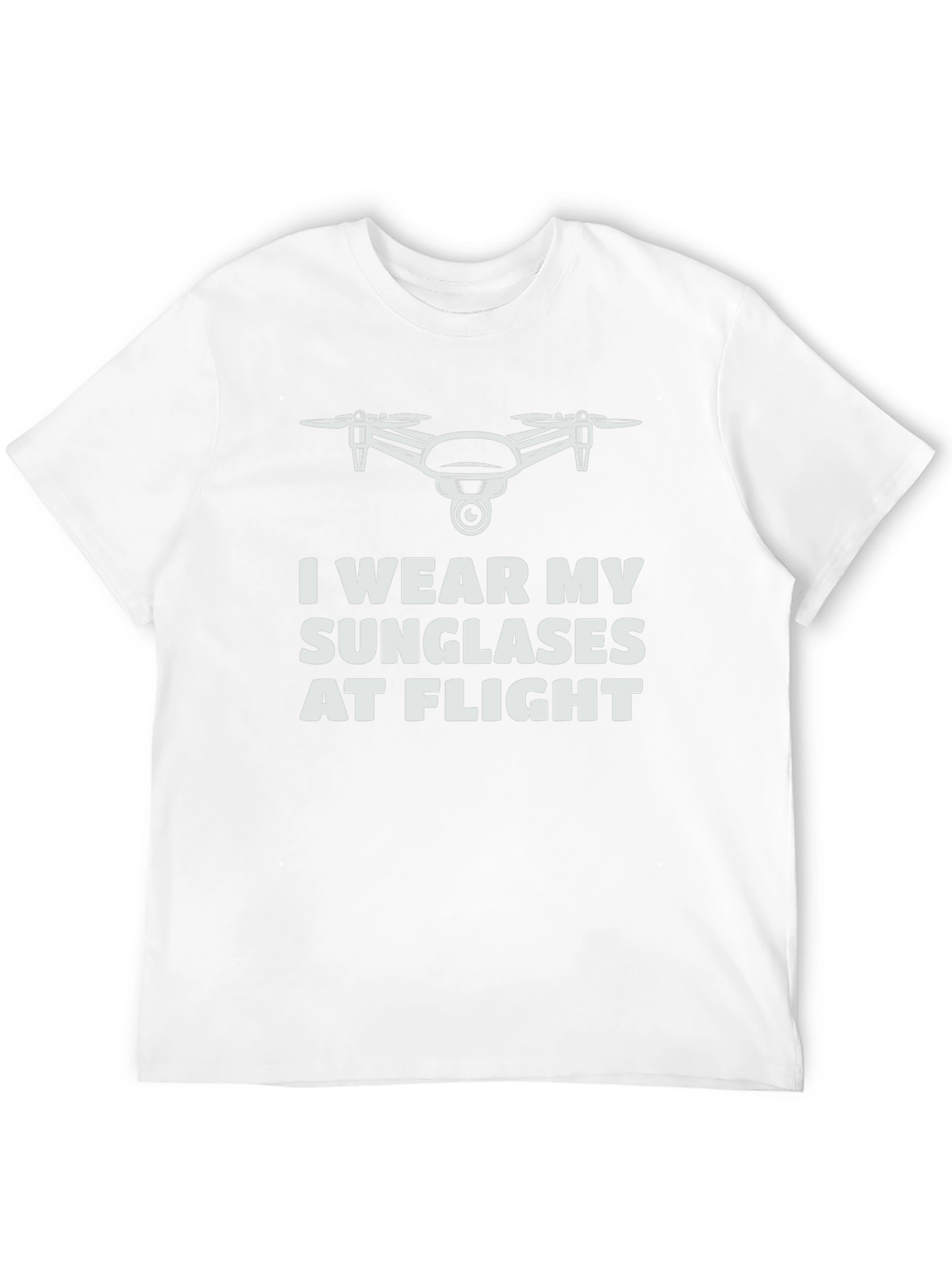 Black Drone Pilot T-Shirt - I Wear My Sunglasses At Flight view 12