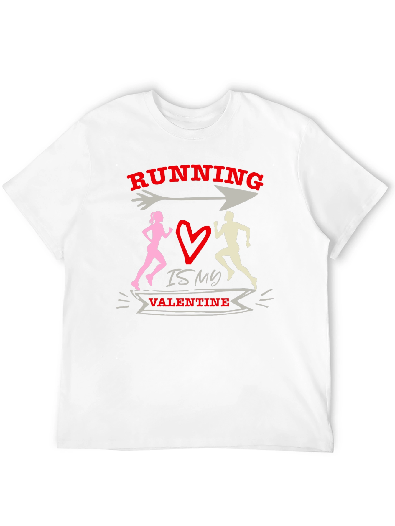 Black Running is My Valentine Graphic Tee - Black view 12