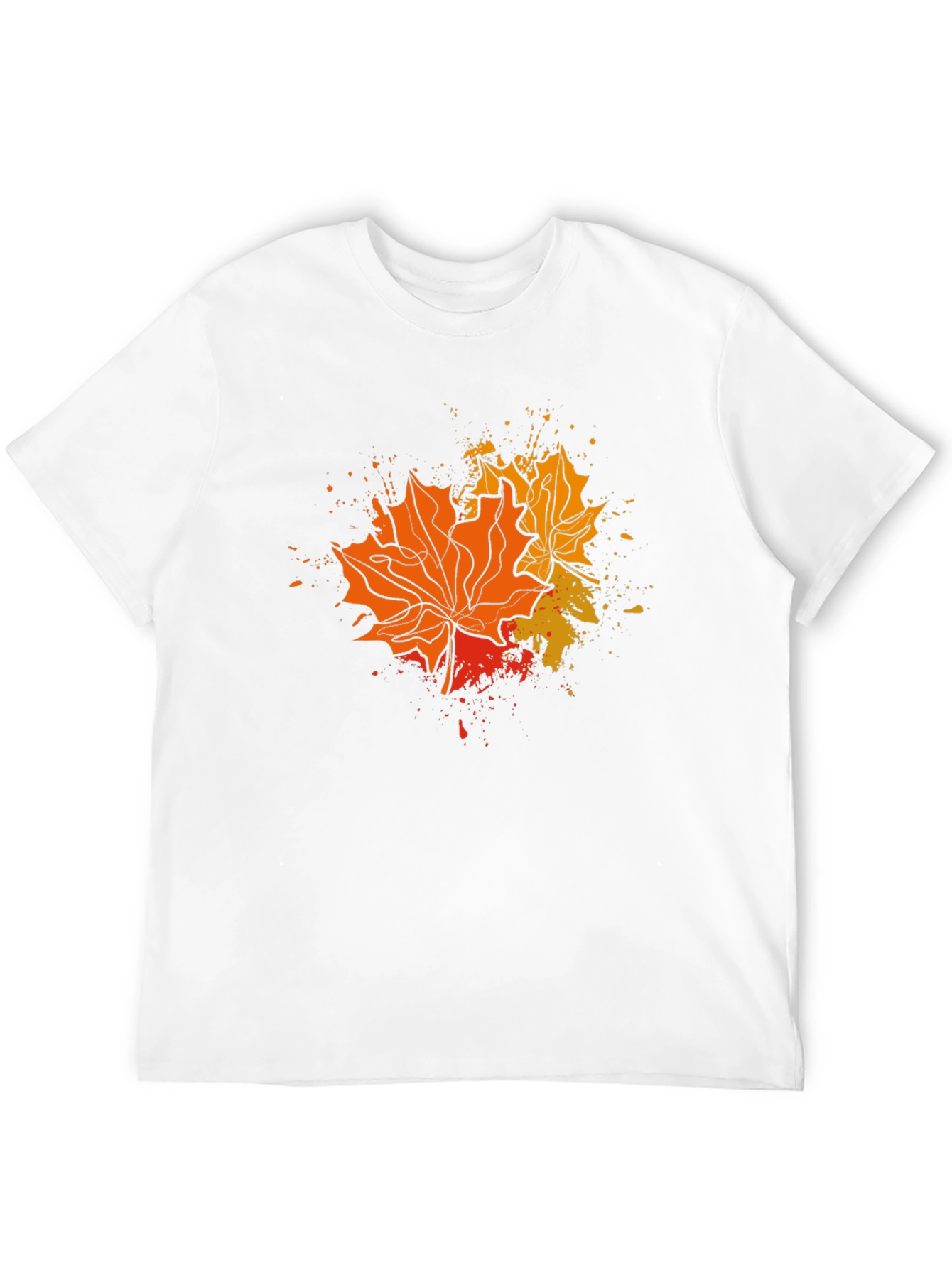 Black Fall Leaves Graphic Tee - Black T-Shirt view 12
