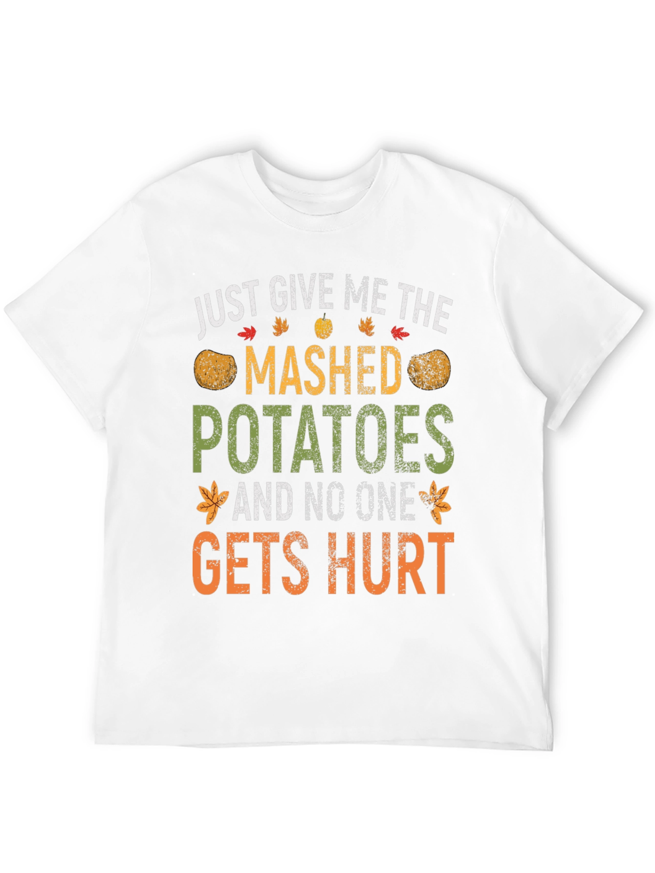 Black Mashed Potatoes Funny Thanksgiving T-Shirt view 12