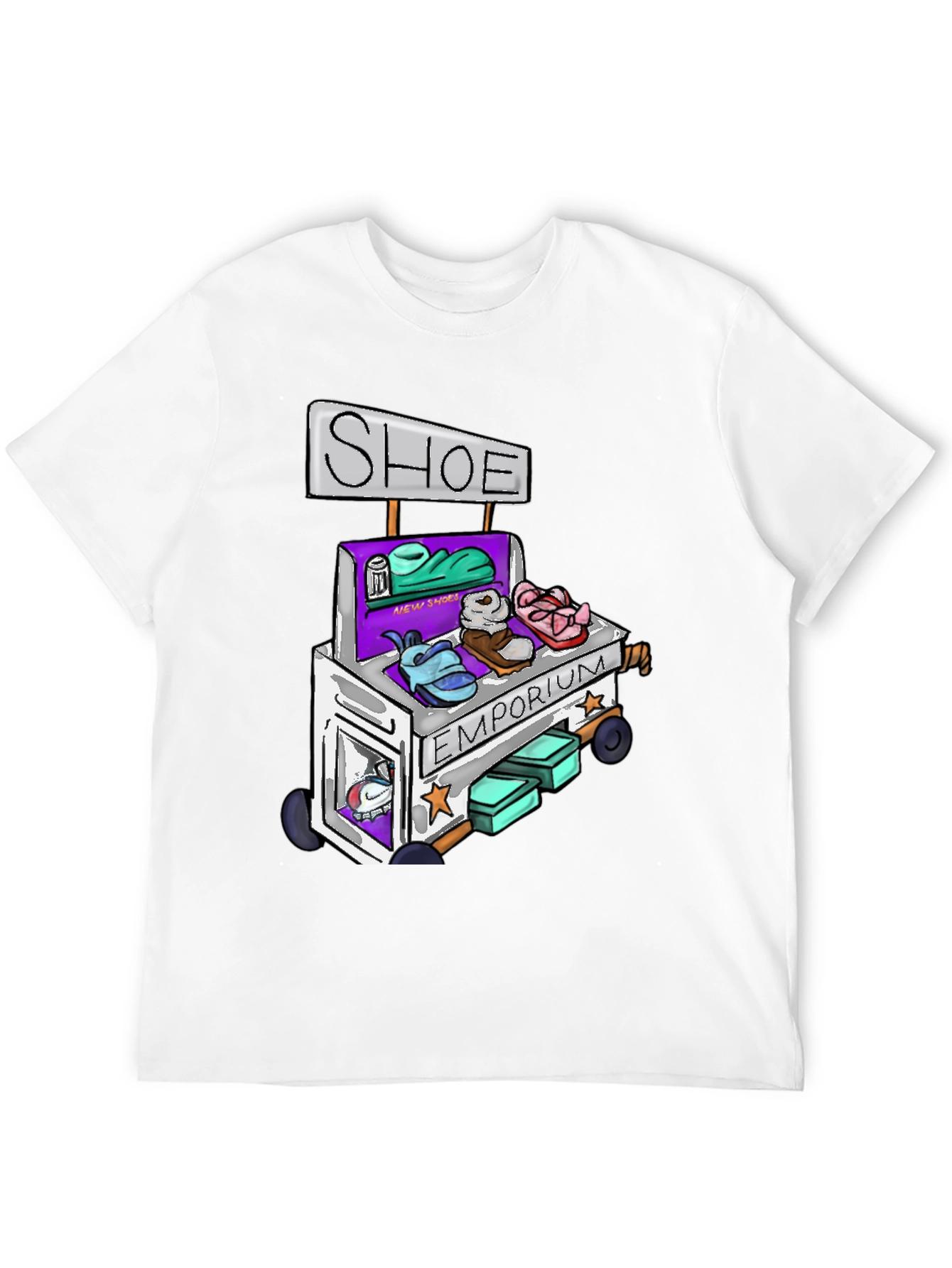 Black Shoe Emporium Tee - Unique Cartoon Design view 12
