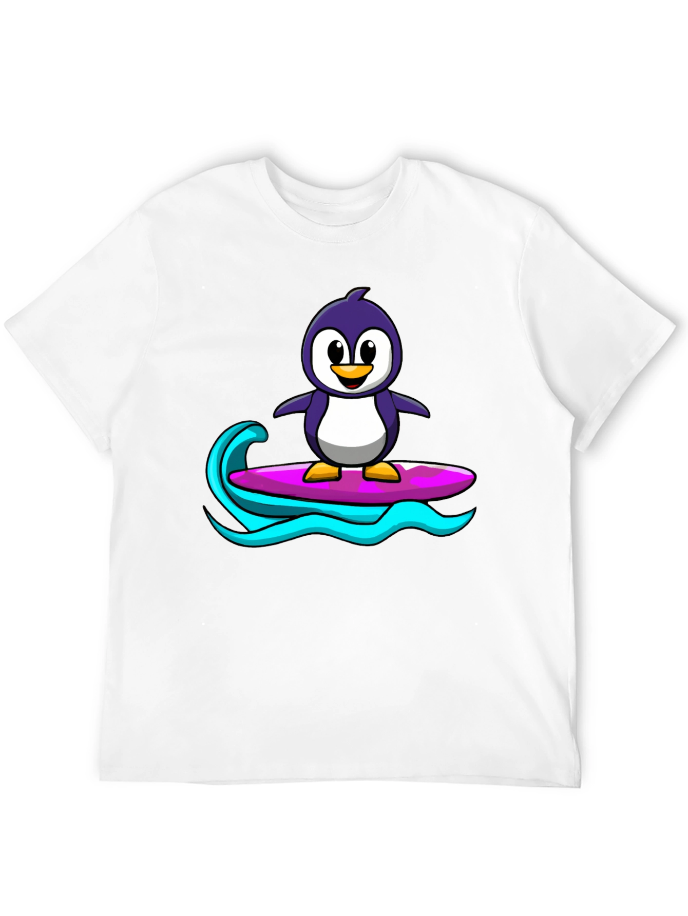 Black Penguin Surfing Graphic Tee - Black view 12