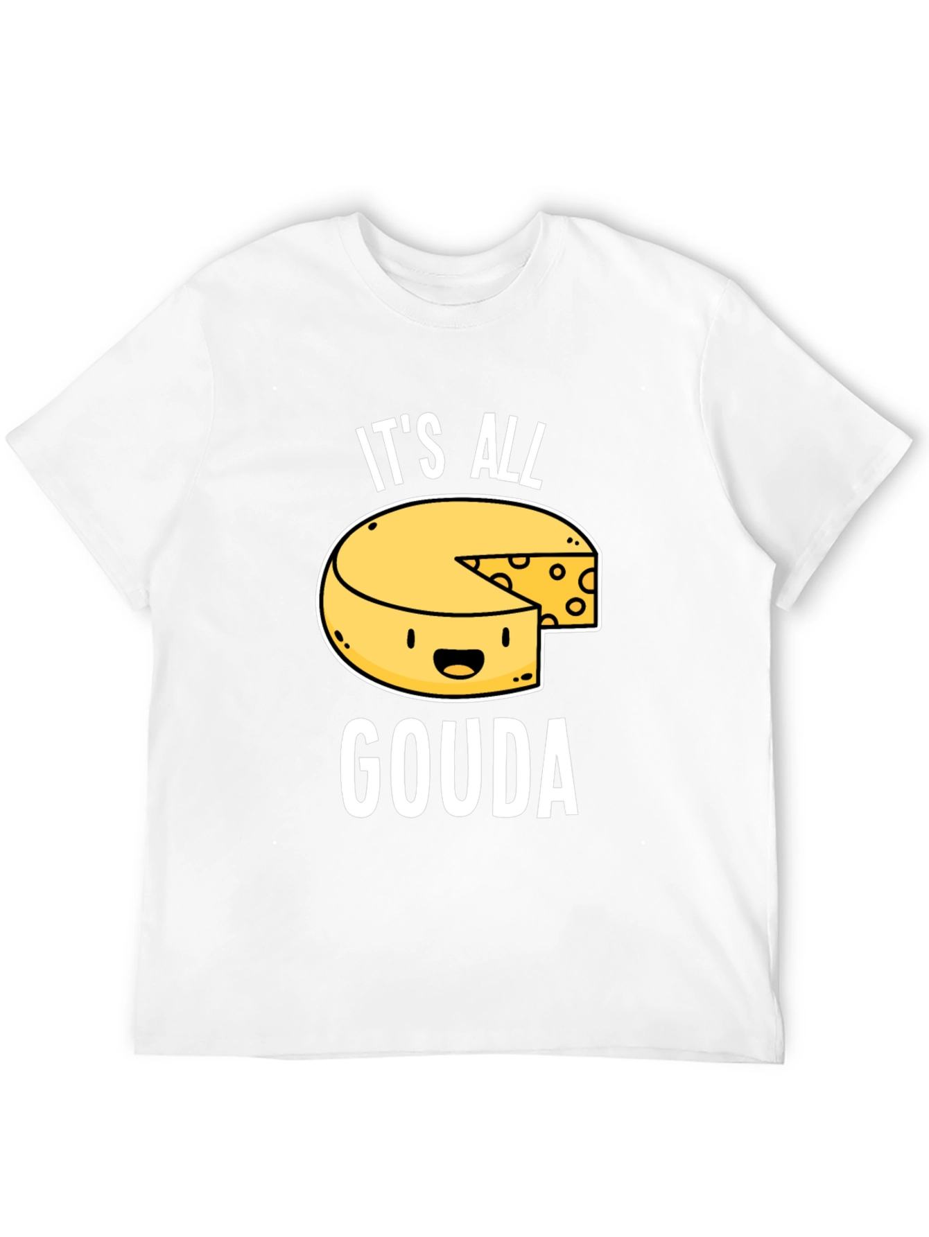 Black It's All Gouda T-Shirt - Funny Cheese Lover Tee view 12