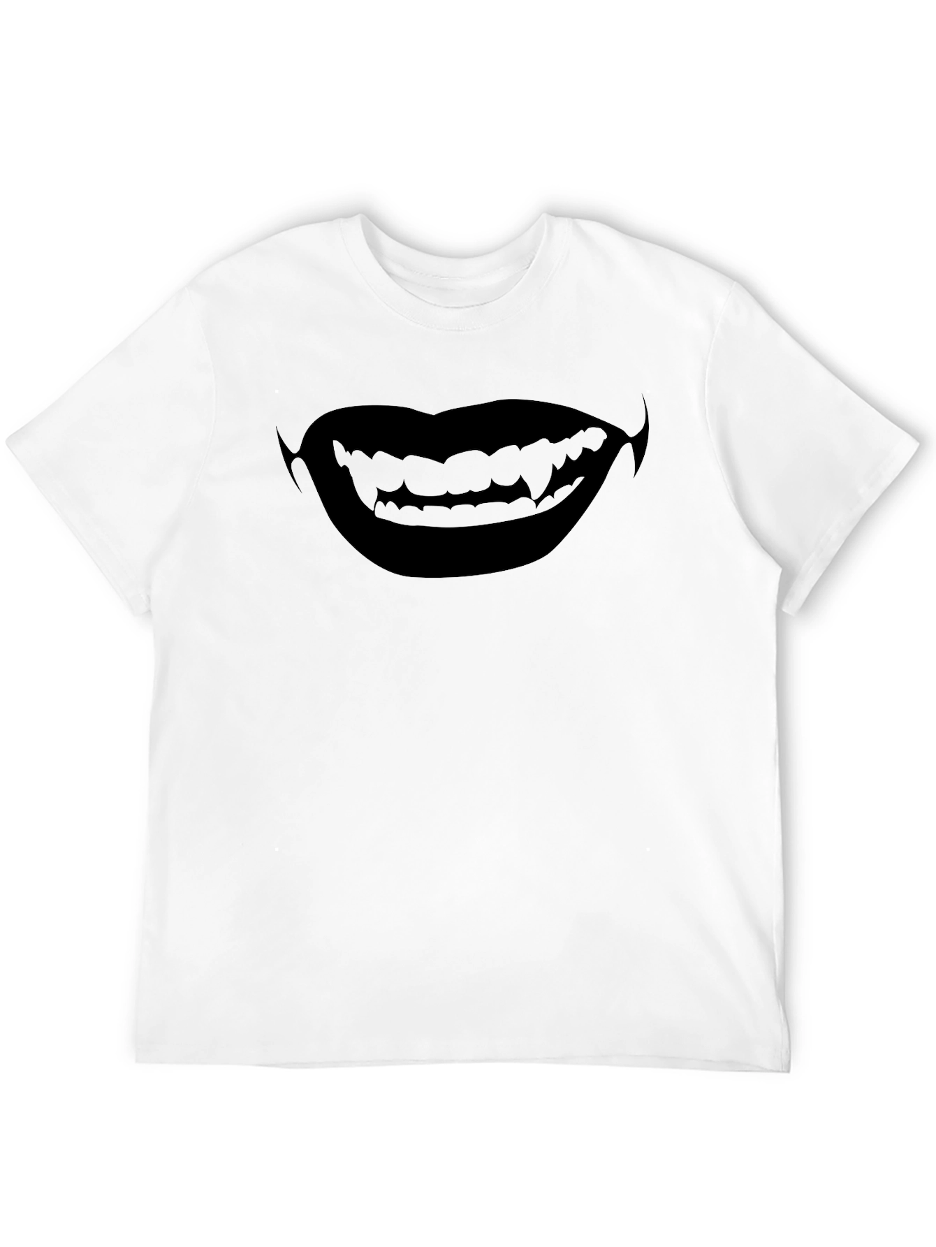 Black Vampire Smile Graphic T-Shirt - Halloween Ready view 12