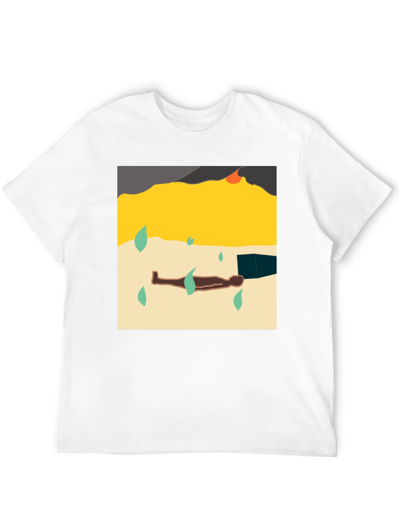 Black Abstract Design Tee - Modern Art T-Shirt view 12