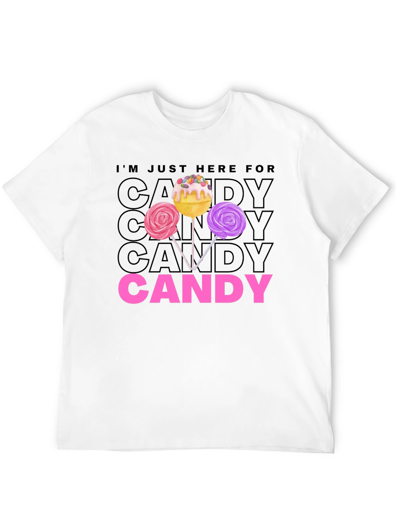 Black Candy Lover T-Shirt - Just Here For Candy Tee view 12