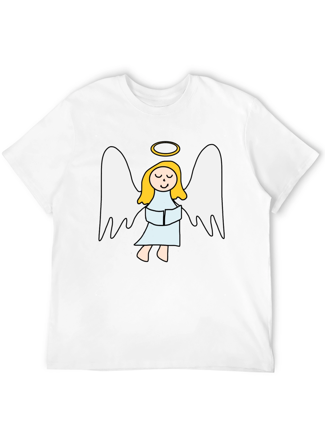 Black Angel Graphic Tee - Black Cotton T-Shirt view 12
