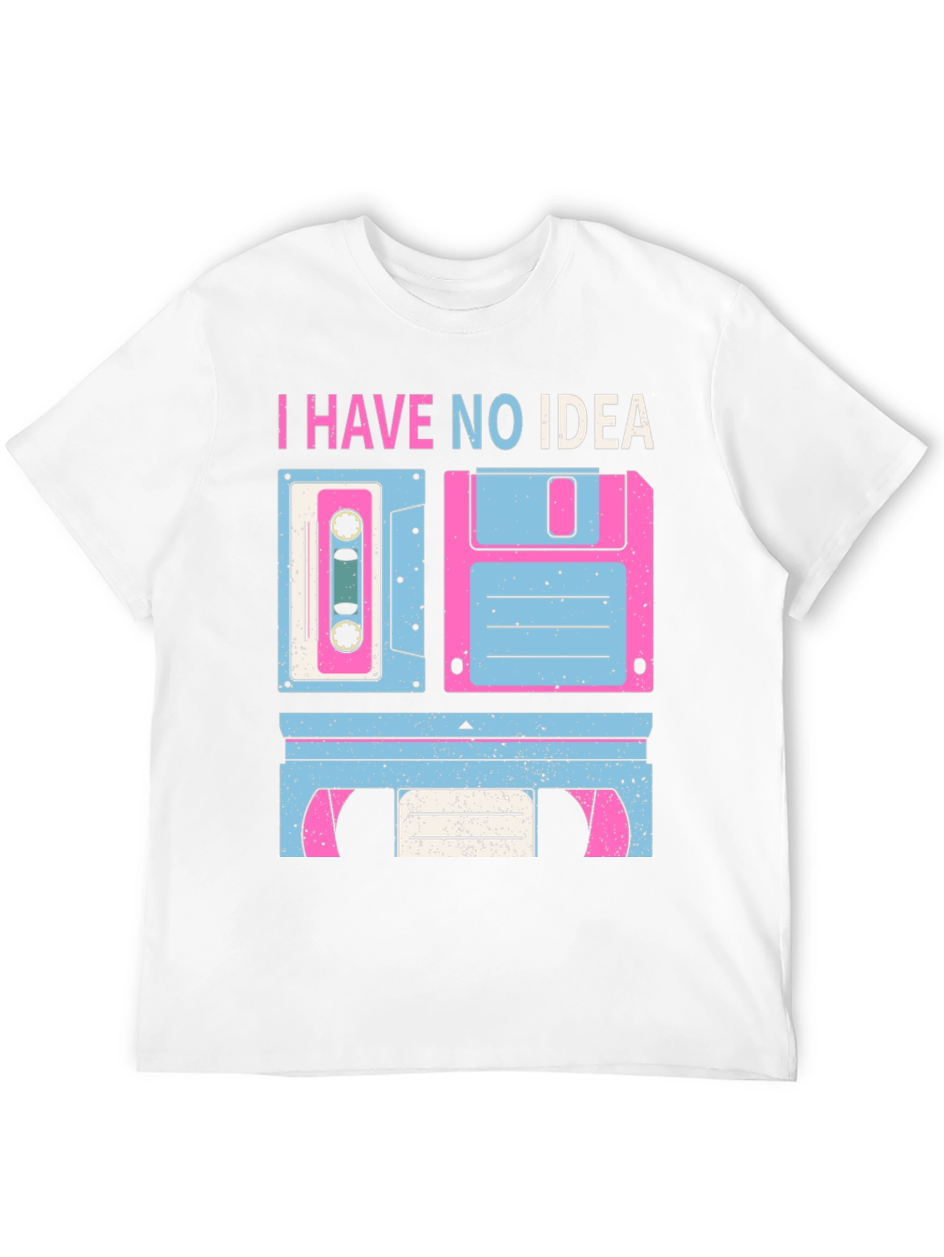 Black I Have No Idea Retro Media T-Shirt view 12