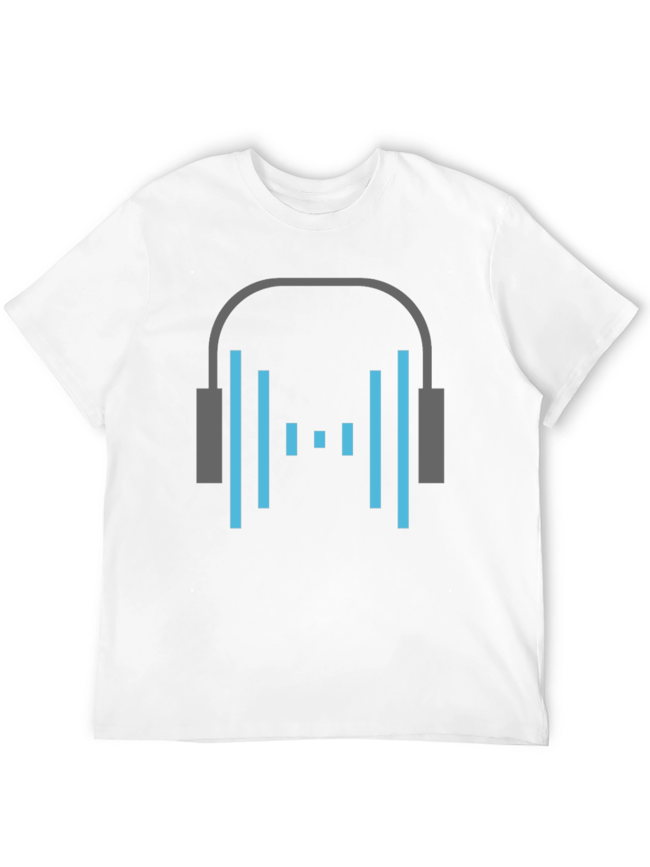 Black Headphone Graphic Tee - Stylish Black Cotton T-Shirt view 12