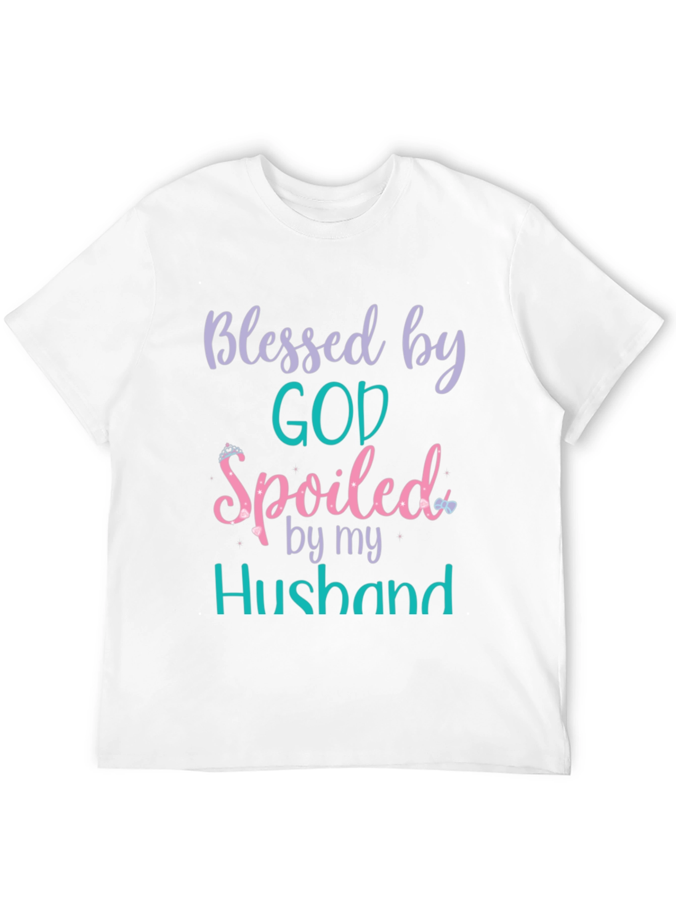 Black Blessed by God, Spoiled by My Husband T-Shirt view 12
