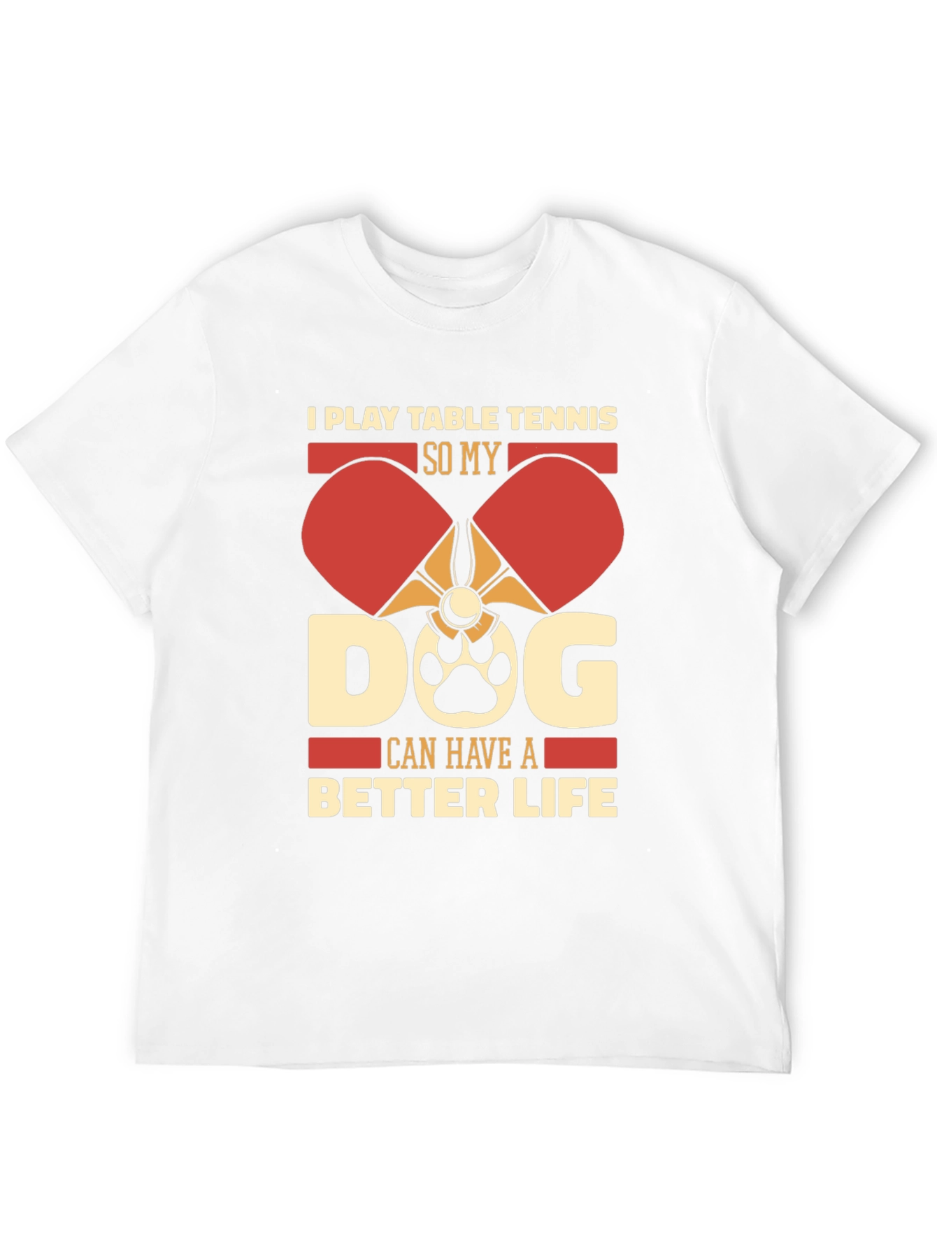 Black Table Tennis Dog Lover T-Shirt view 12
