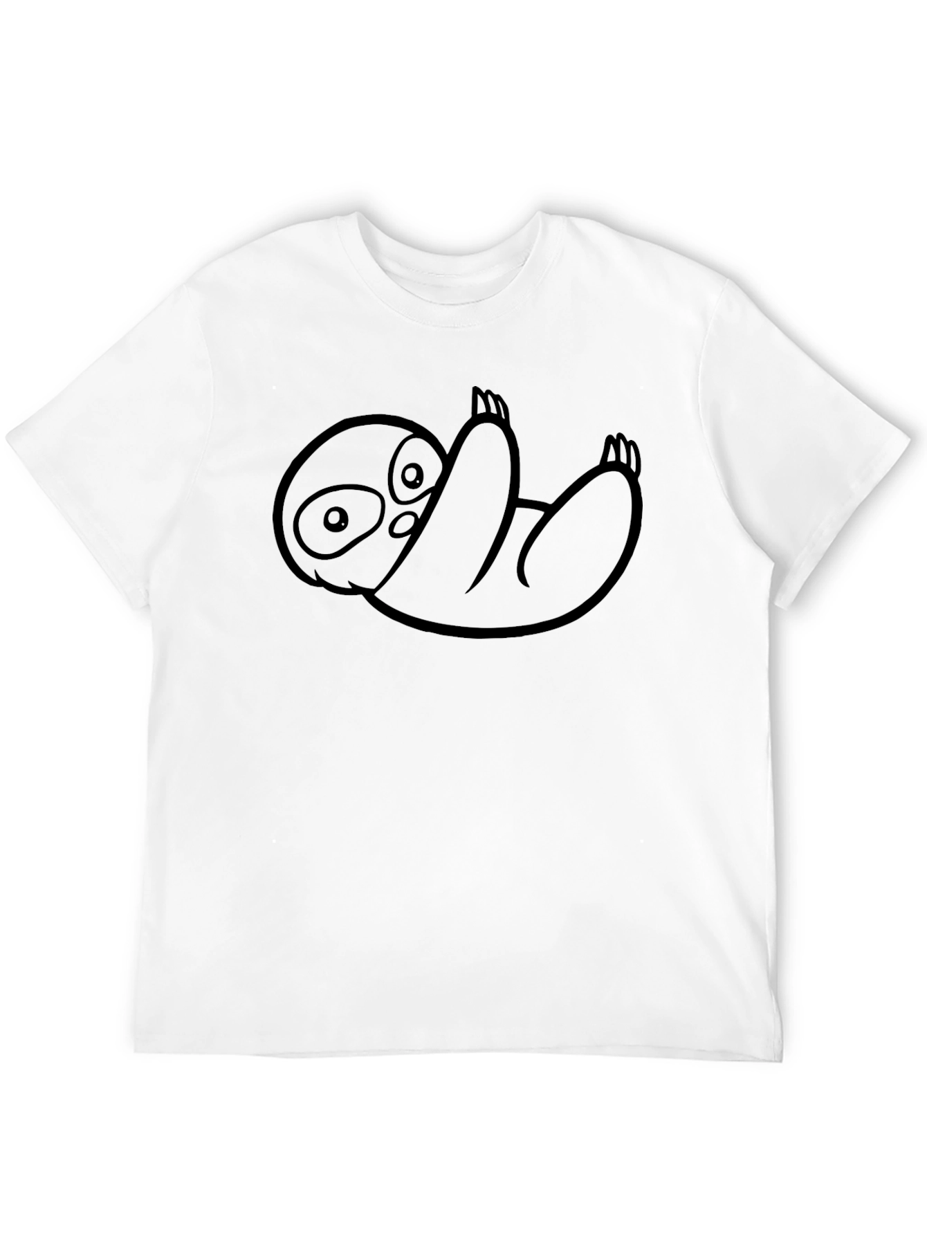 Black Sloth Graphic Tee - Relaxed Fit Black T-Shirt view 12