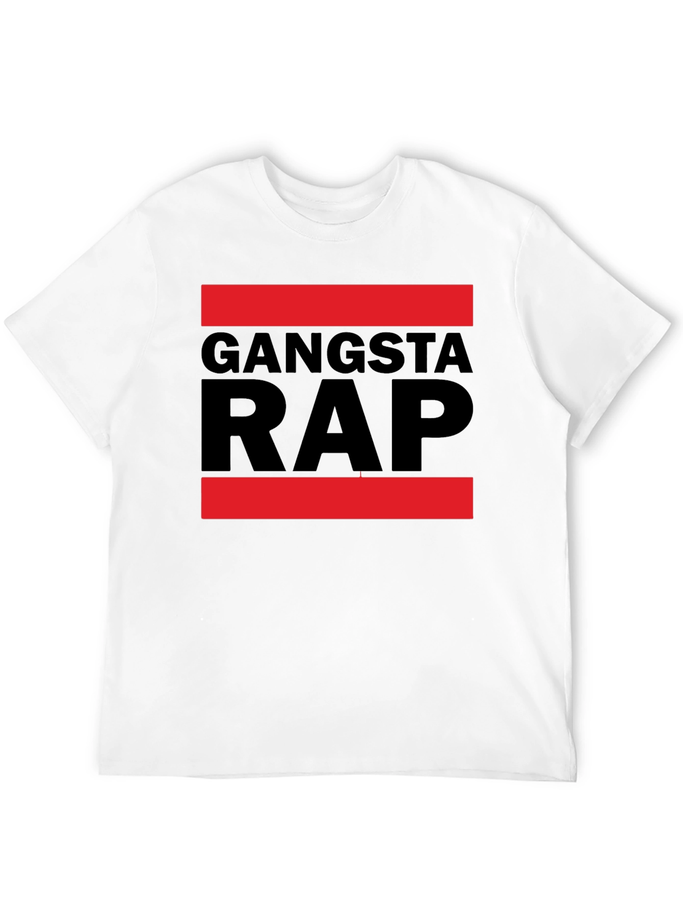 Black Gangsta Rap Graphic Tee - Black Cotton Blend view 12