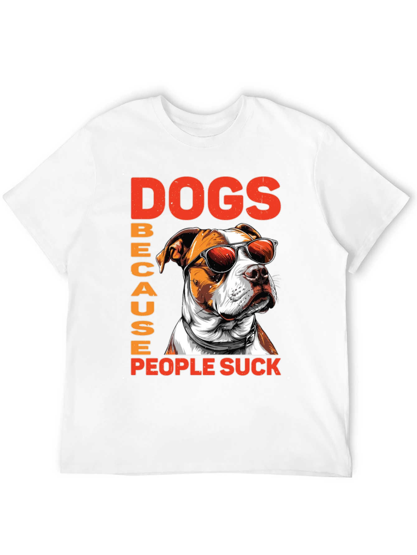 Black Dogs Because People Suck Graphic Tee view 12