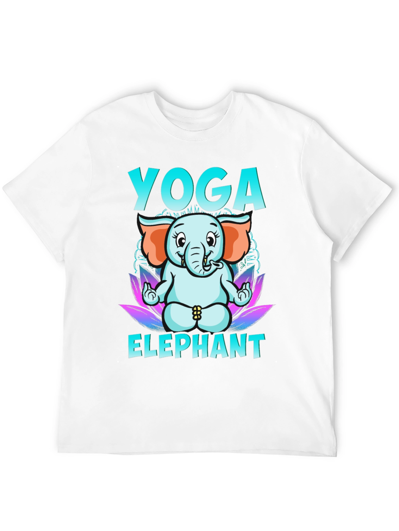 Black Yoga Elephant Graphic Tee - Black view 12