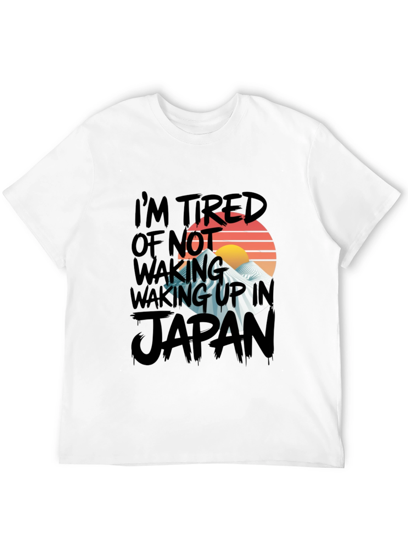Black Japan Graphic Tee - I'm Tired of Not Waking Up view 12