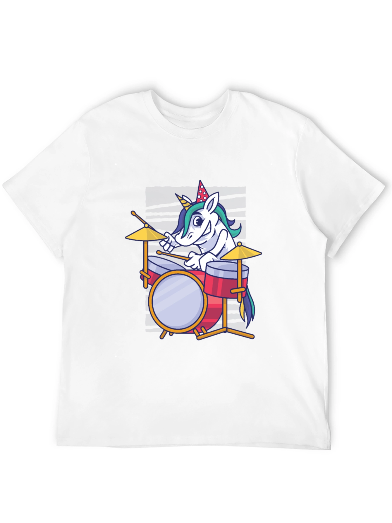 Black Unicorn Drummer Graphic Tee - Fun & Unique T-Shirt view 12